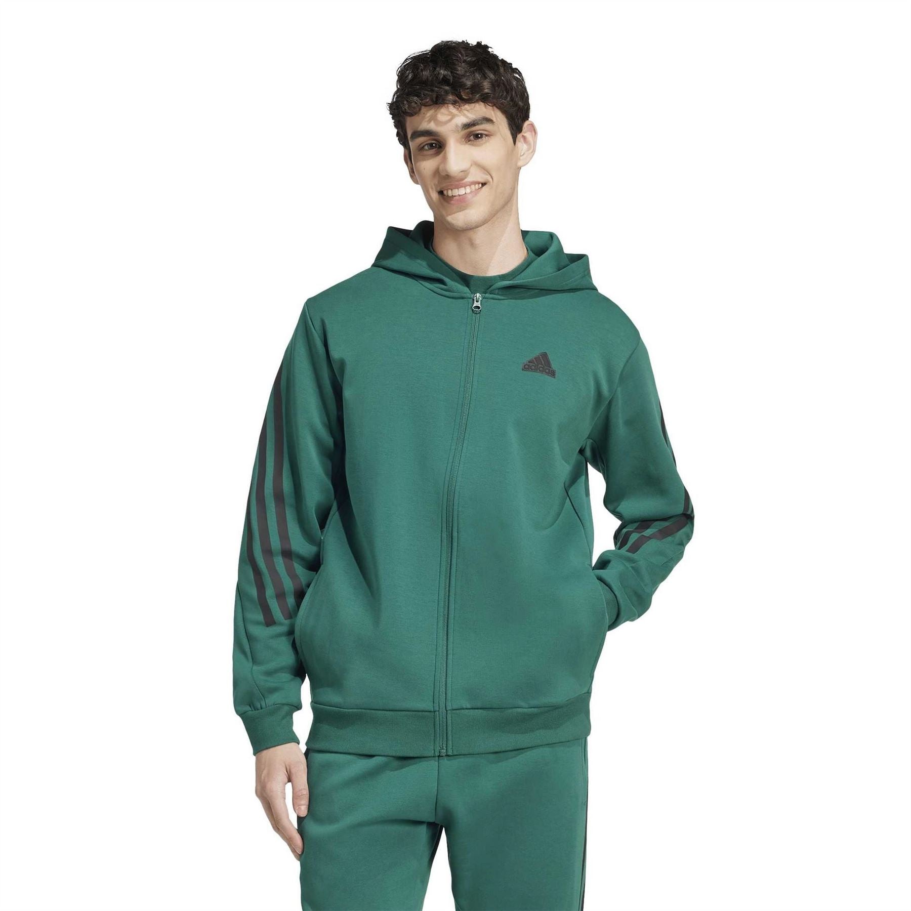 adidas Mens M Fi 3s FulL-Zip Hoody
