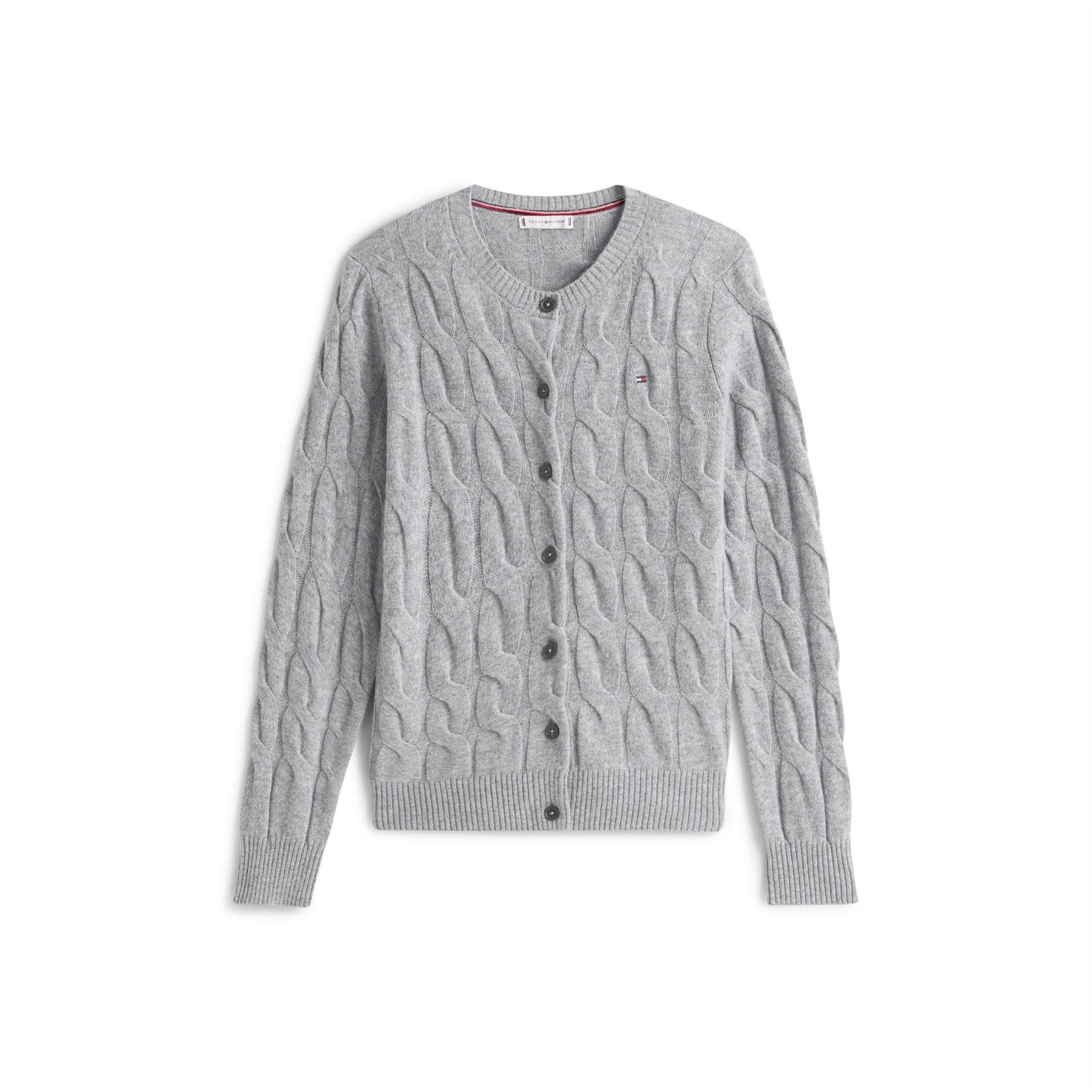 Tommy Hilfiger Crew Neck Ribbed Collar Long Sleeve Sweater