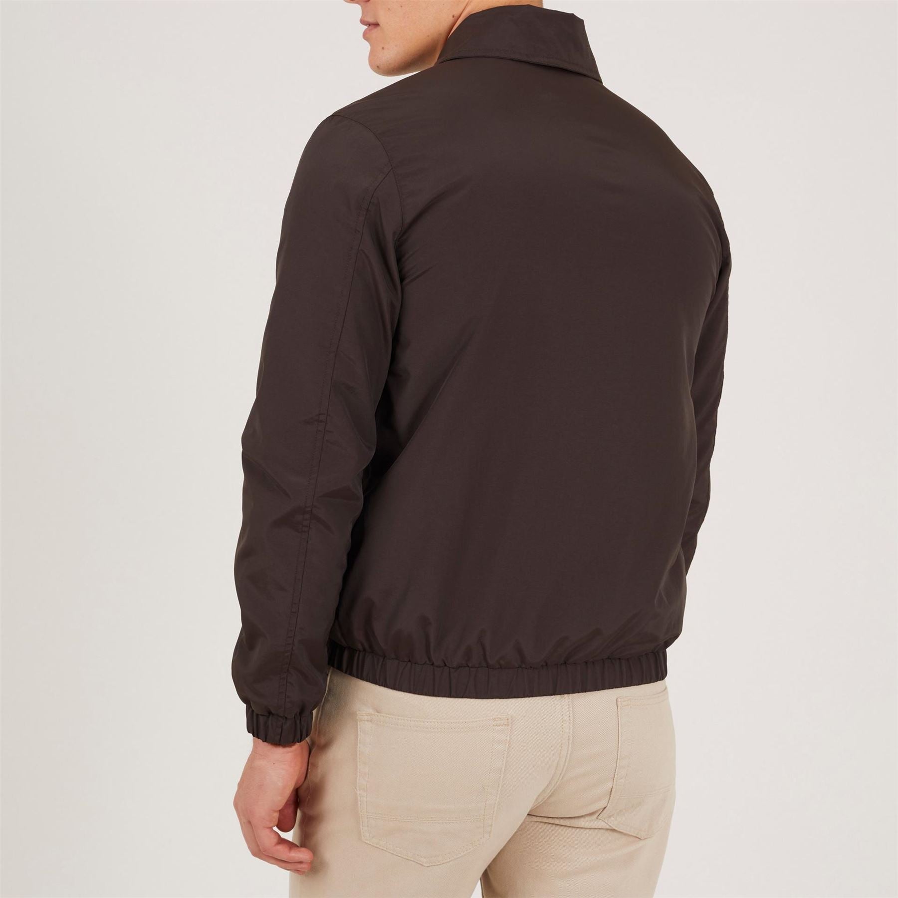 Brave Soul Mens Lightweight Brown Harrington Jacket