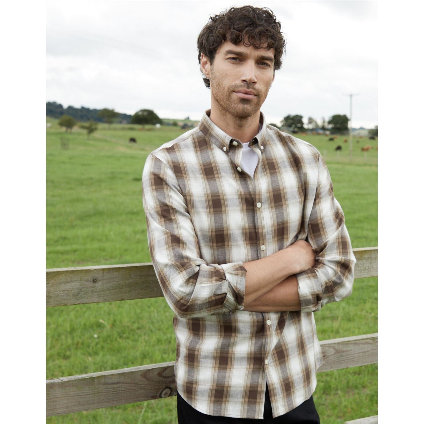 Threadbare Cheque Long Sleeve Patterned Shirt