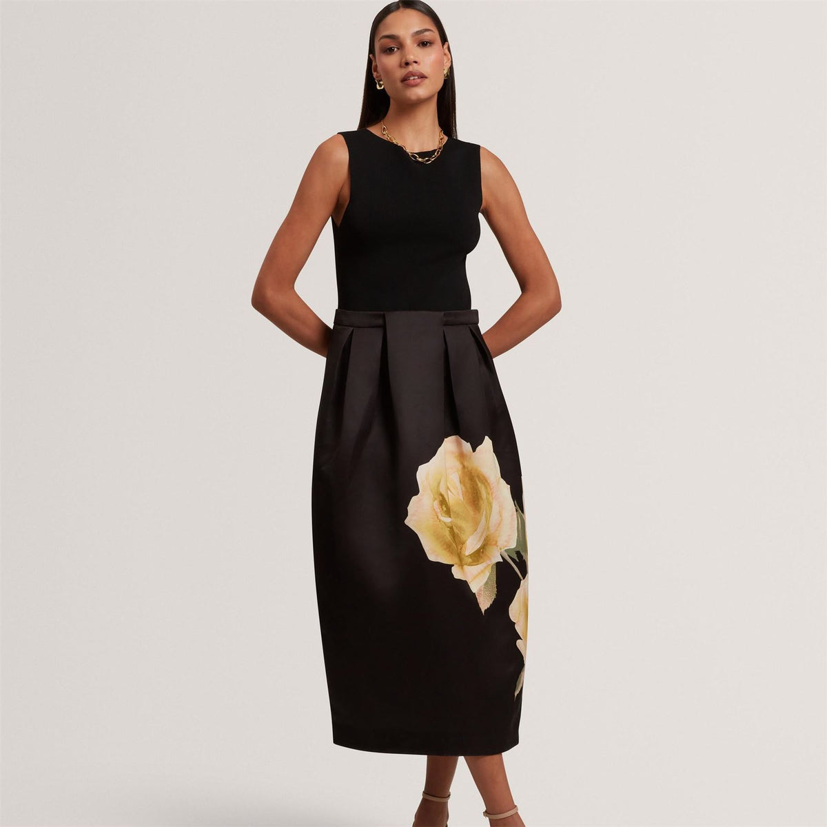Ted Baker Print Midi Boho Dress