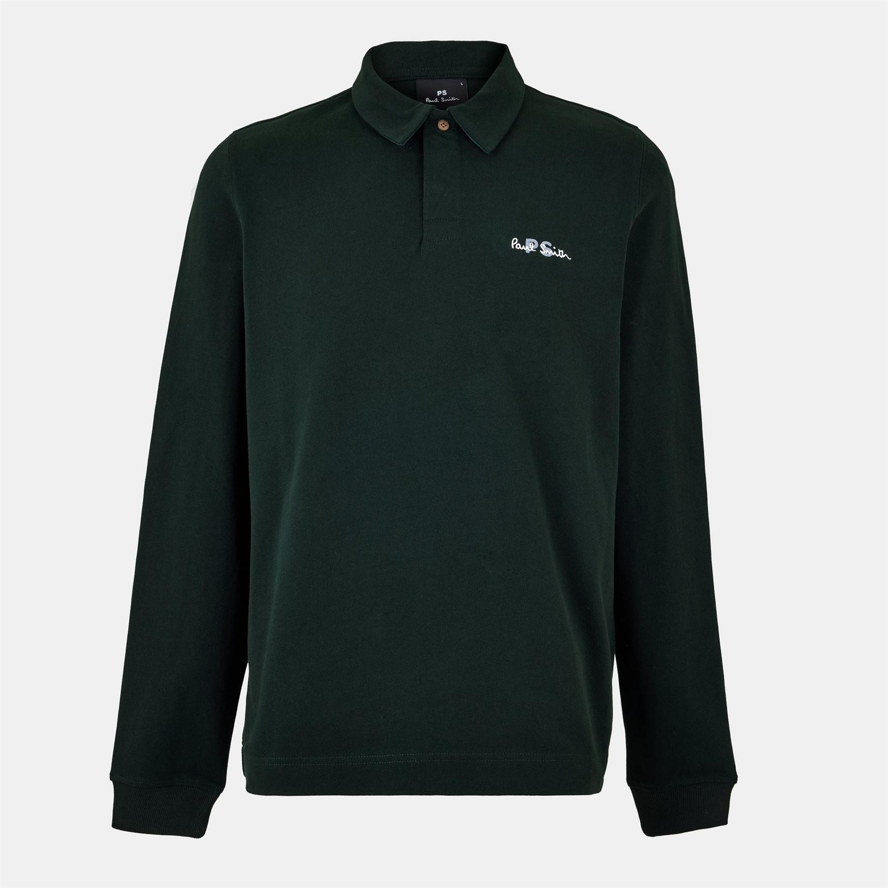 PS Paul Smith Embroidered Long Sleeve Rugby Polo Shirt
