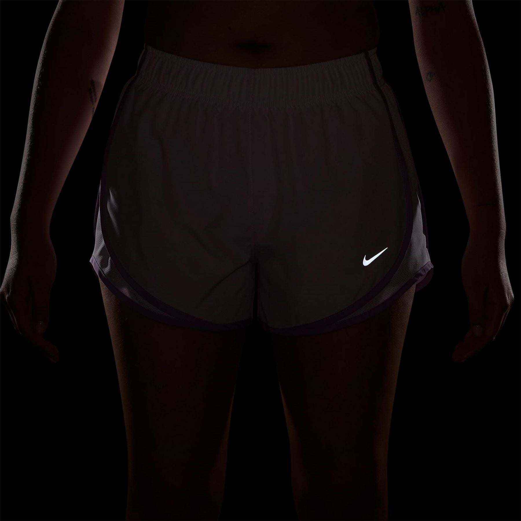 Nike Womens Tempo Dri Fit Mid Rise Brief Lined Running Shorts