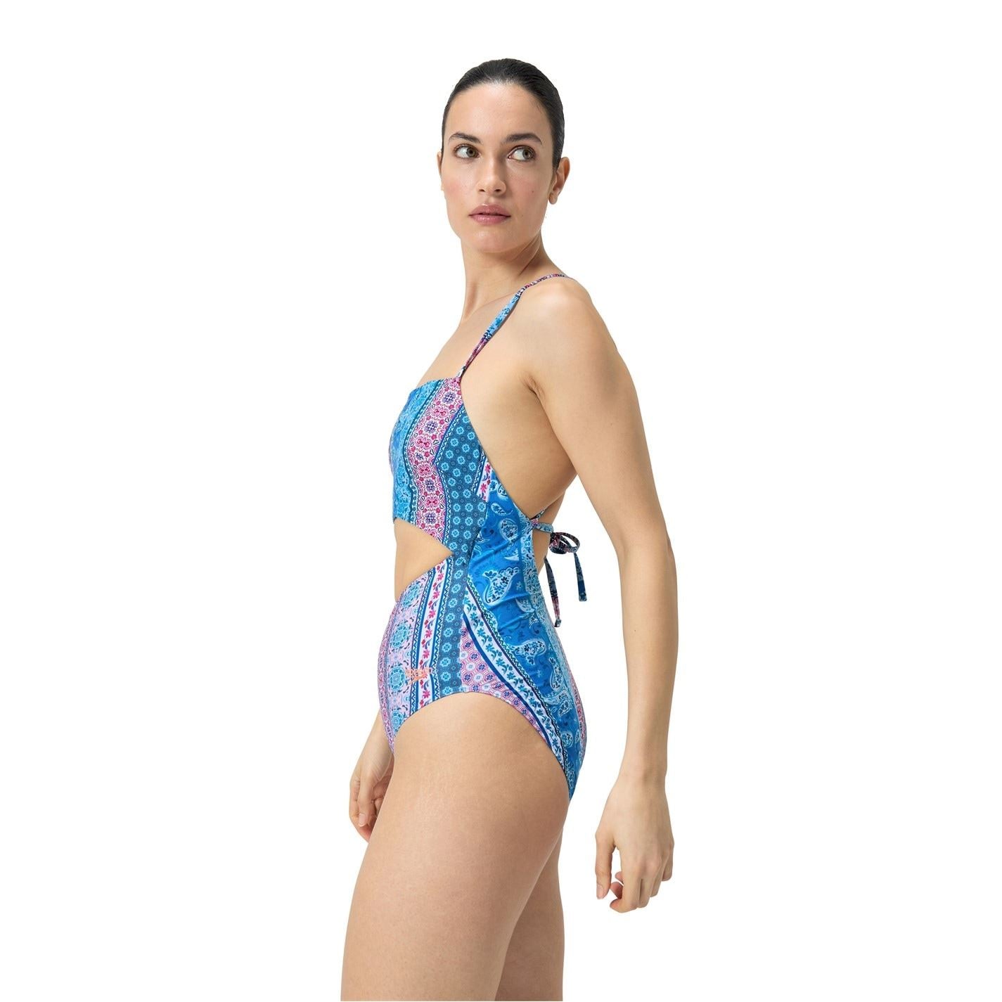 Speedo Paisley Patterned Tie Back Swimsuit