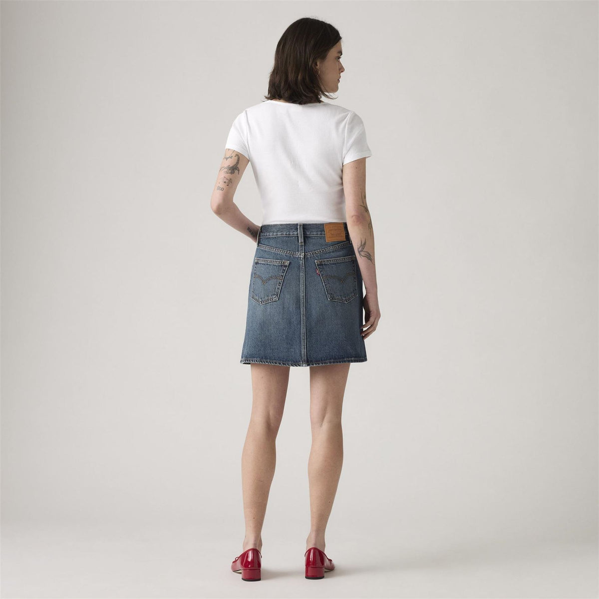 Levis Retro Button Front Skirt