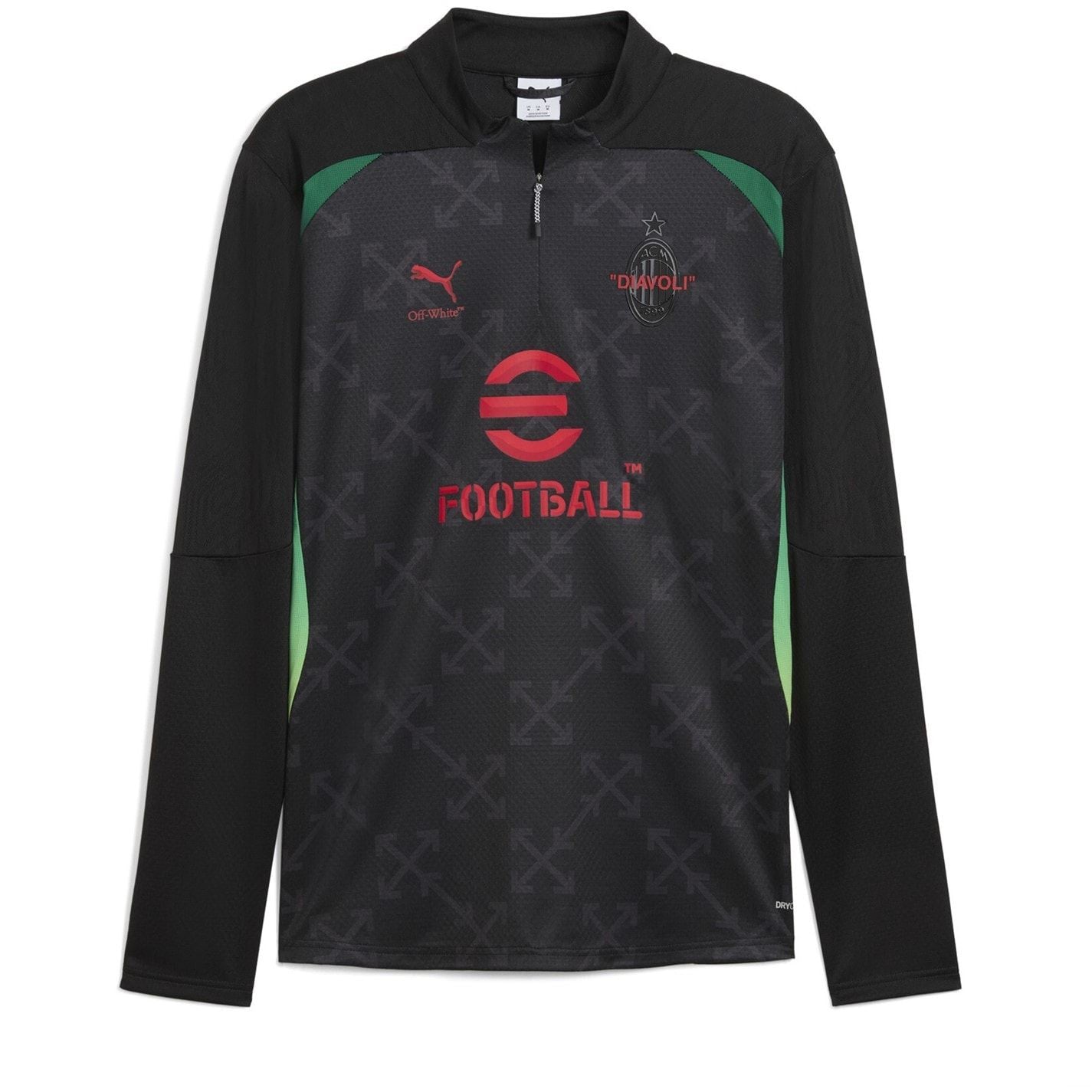 Puma Ac Milan X Off White Pre Match Drill Top Adults