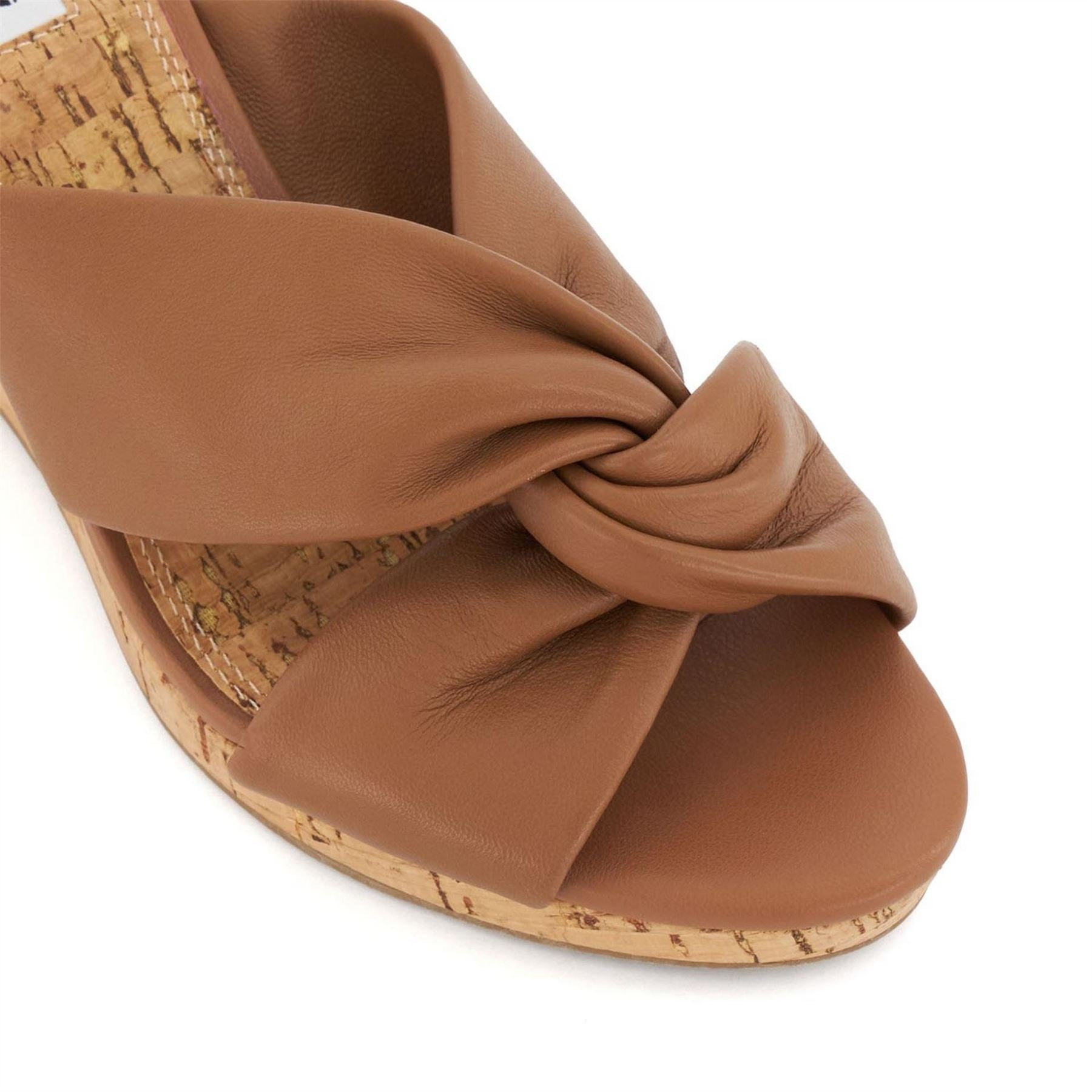 Dune London Kacee Twist Knot Wedge Mule Sandals