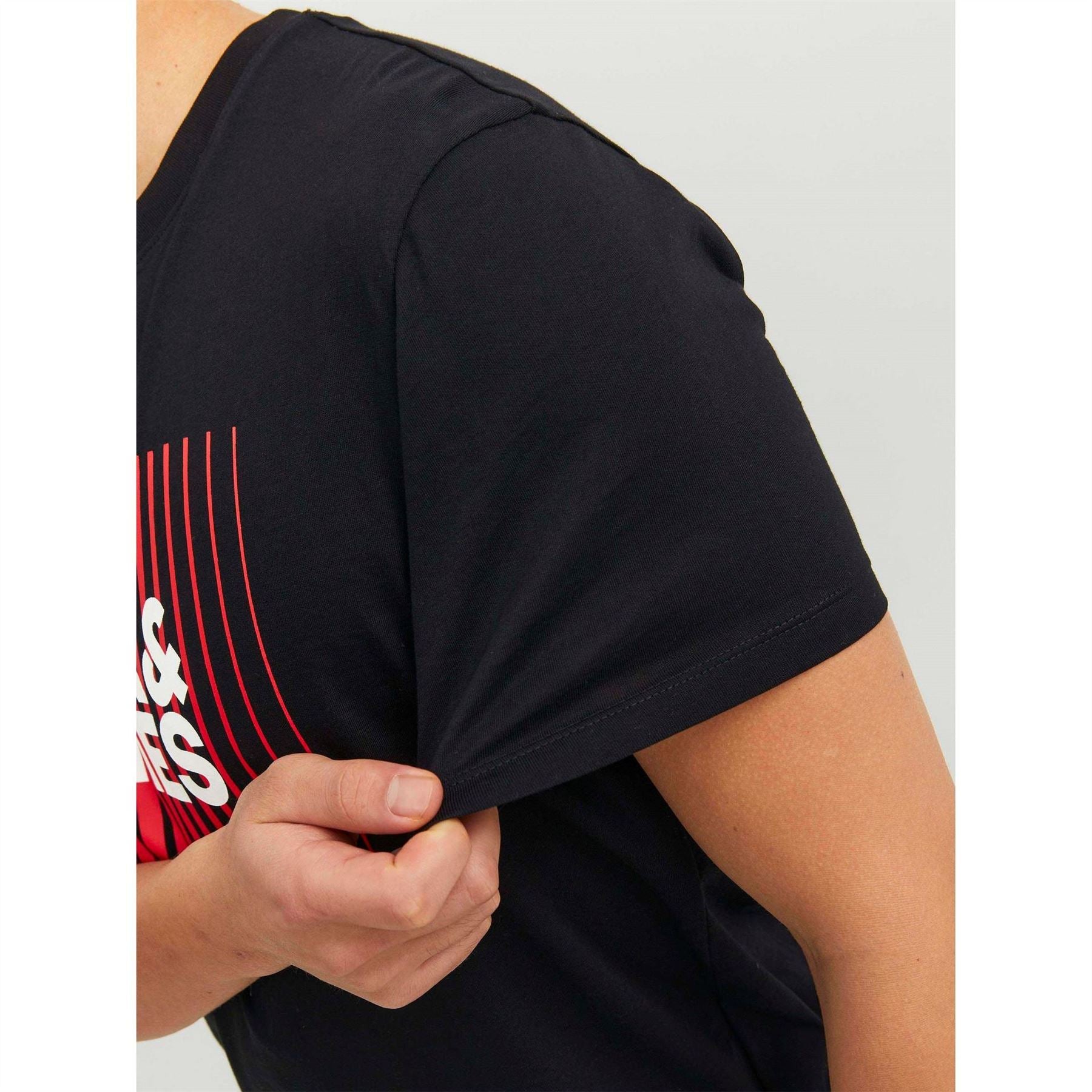 Jack and Jones Mens Logo Play Short Sleeve T-Shirt