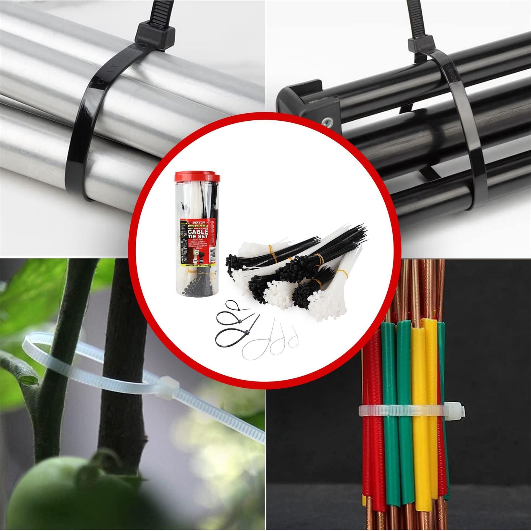 Dekton 1000pc Cable Tie Set