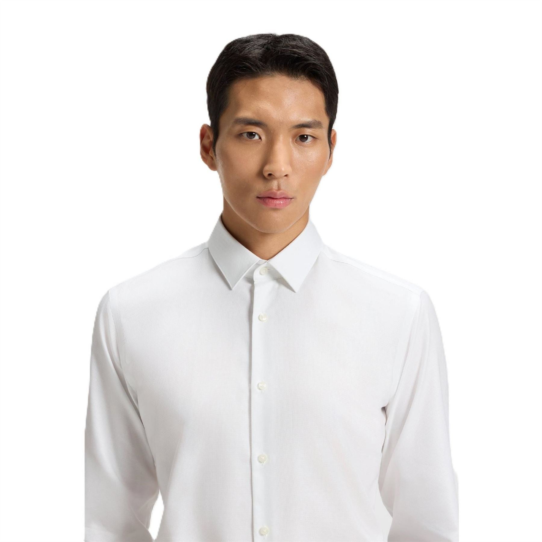 Boss Point Collar Long Sleeve Regular Fit Oxford Shirt