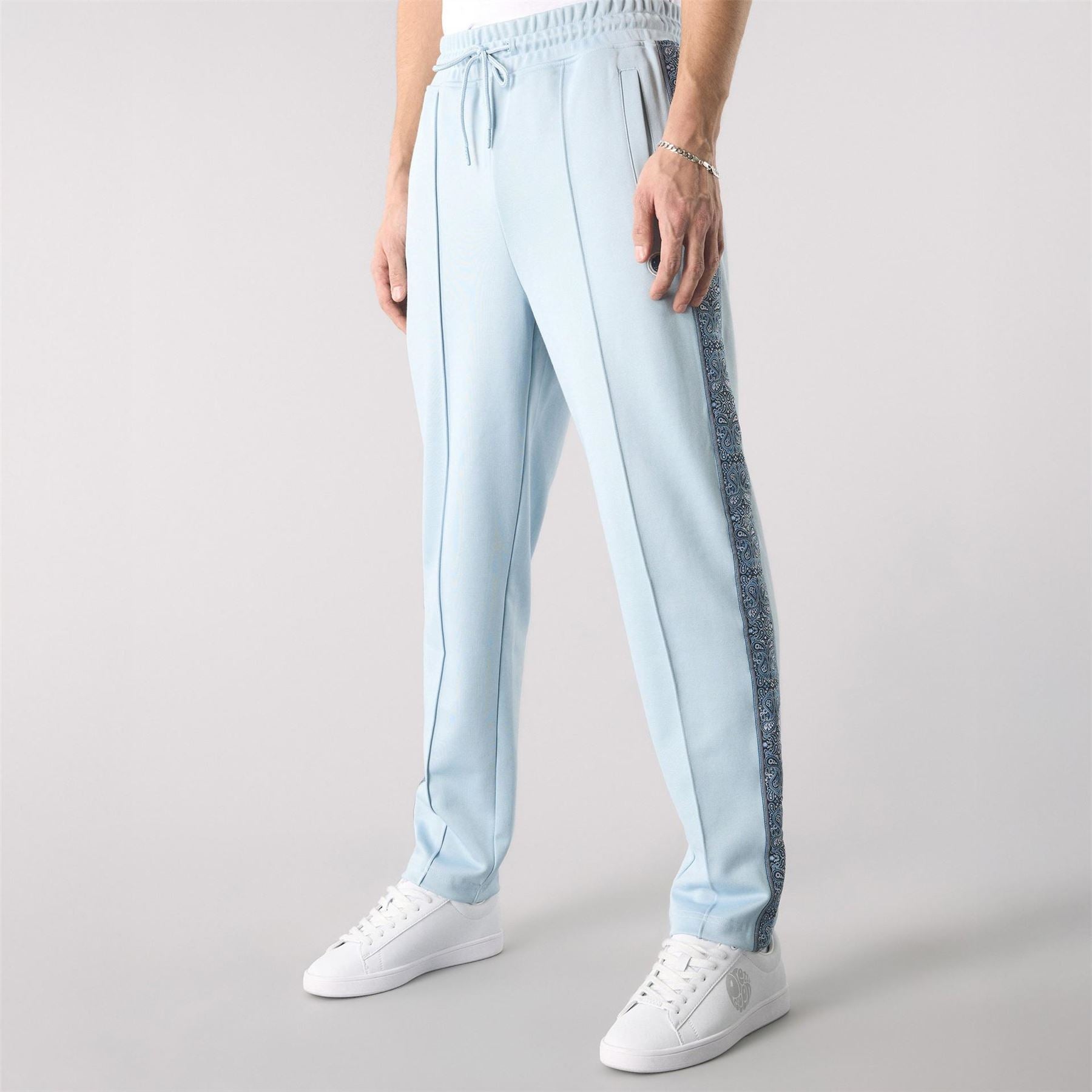 Pretty Green Paisley Patterned Straight Leg Track Pants