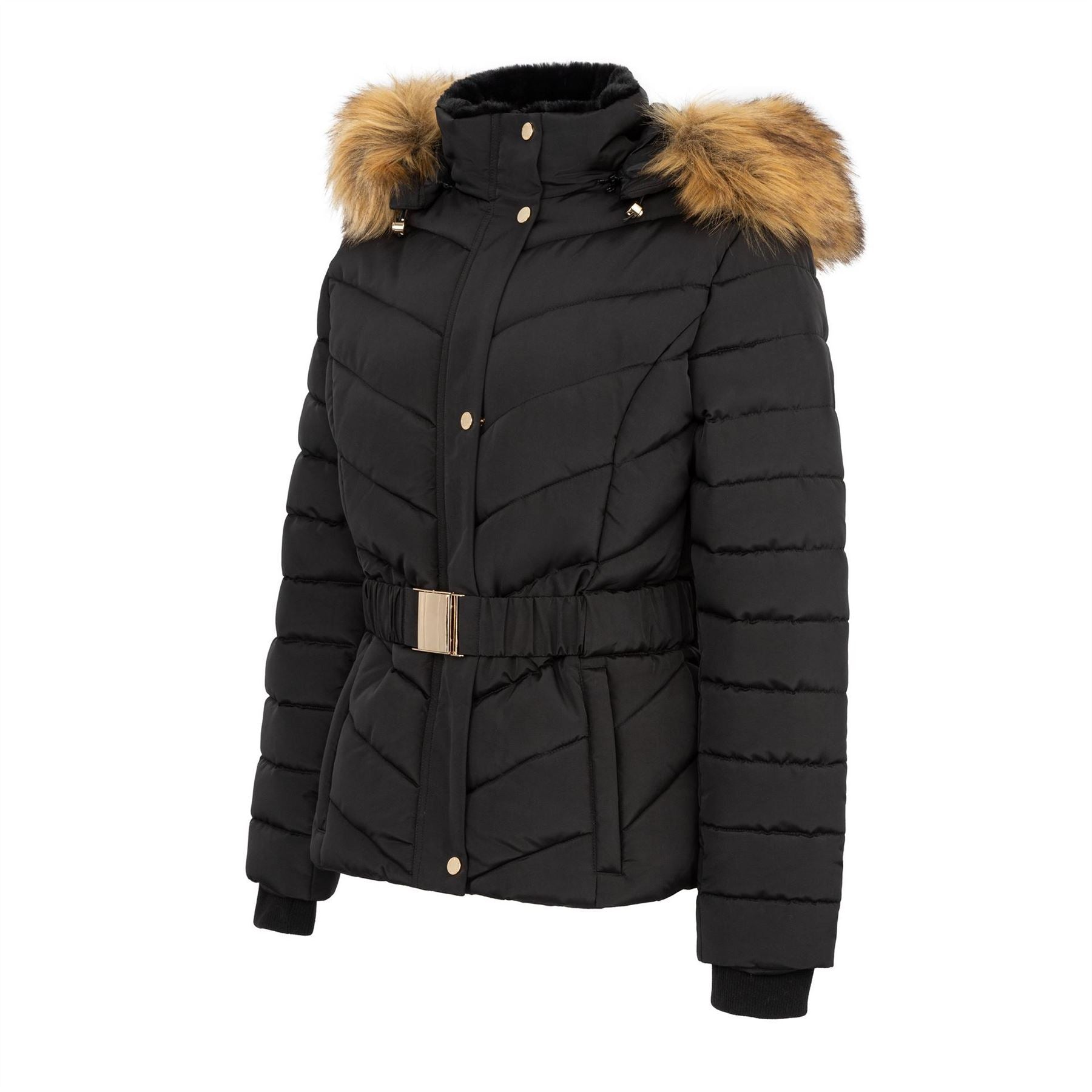 Firetrap Water Resistant Hooded Short Puffer Jacket