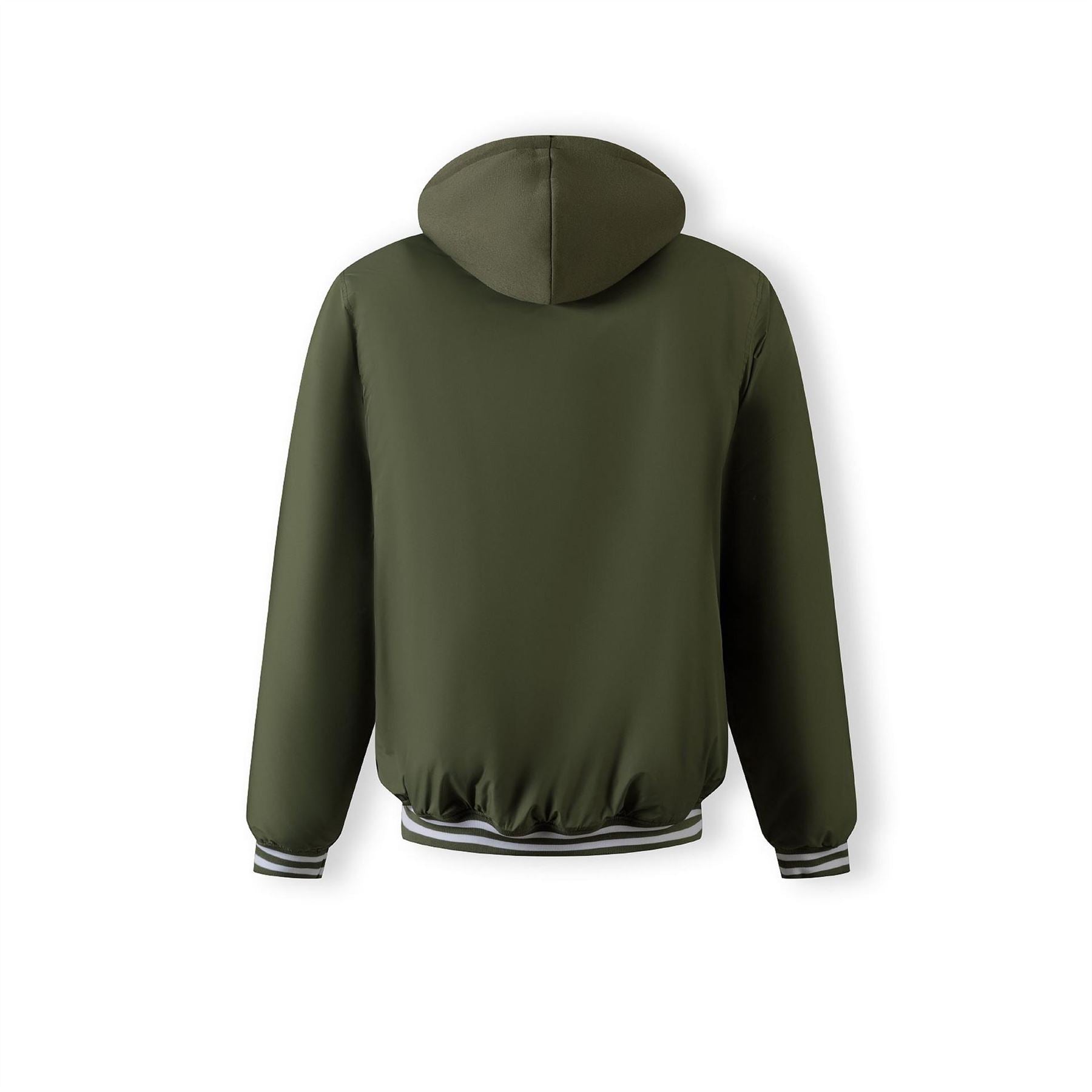 Minoti Baseball Style Jacket Detachable Hood Khaki