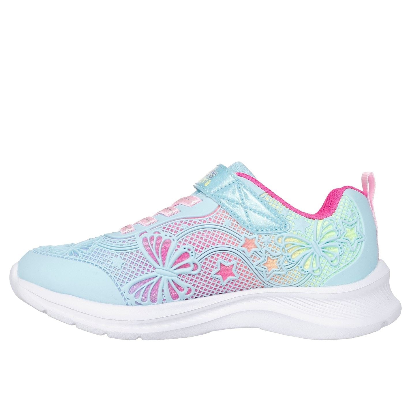Skechers Flower Theme Kpu Water Repellent Sn Runners Girls
