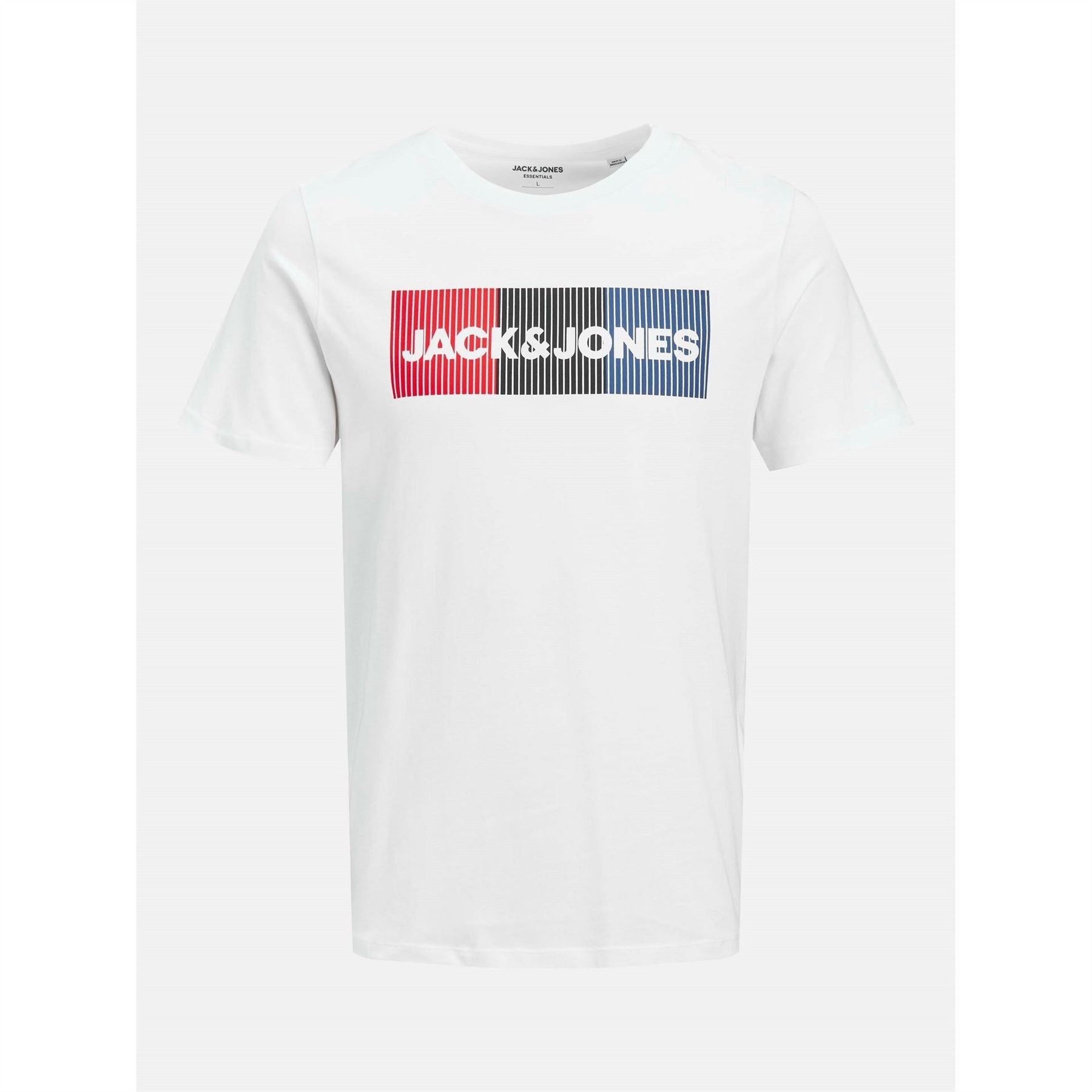 Jack and Jones Printed Logo Crew Neck Short Sleeve Jersey T-Shirt