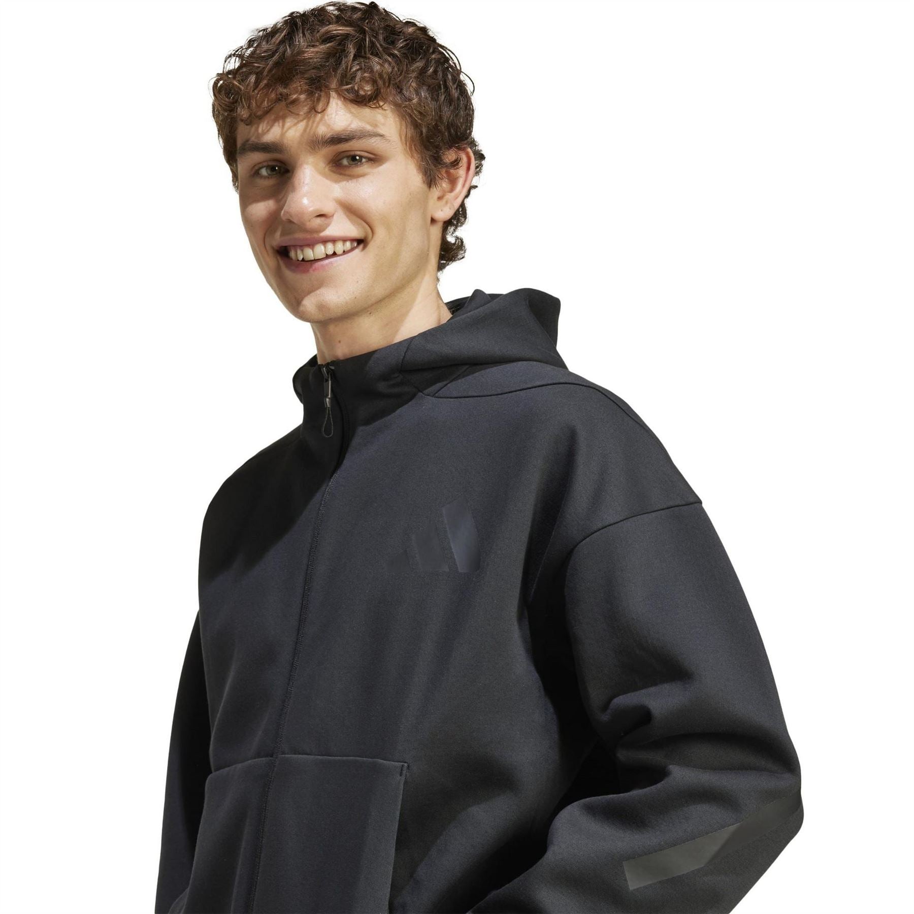 adidas Mens Full Zip Hooded Track Jacket