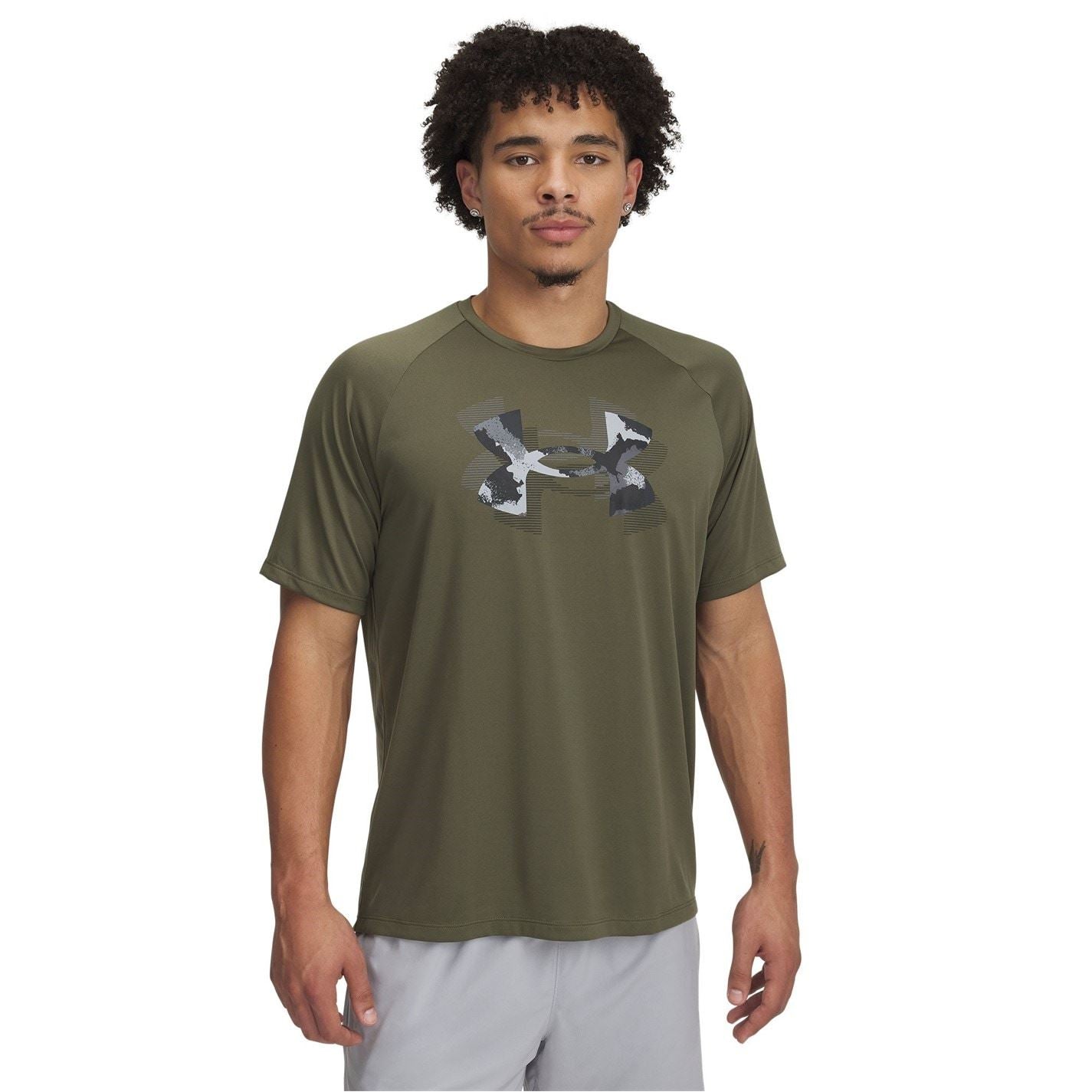 Under Armour Spring Tech Print Short Sleeve Performance Gym Top