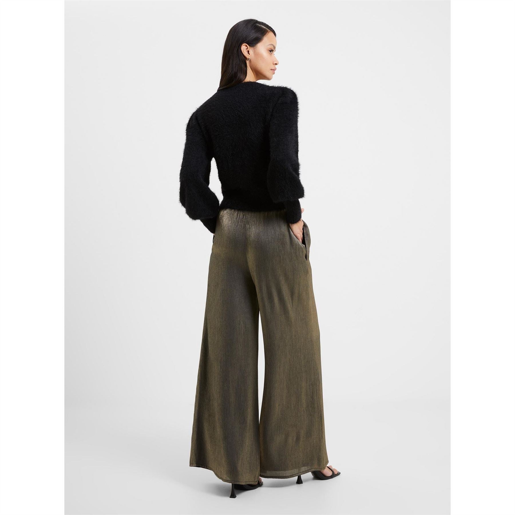 French Connection Dafne Shine Wide Leg Trousers