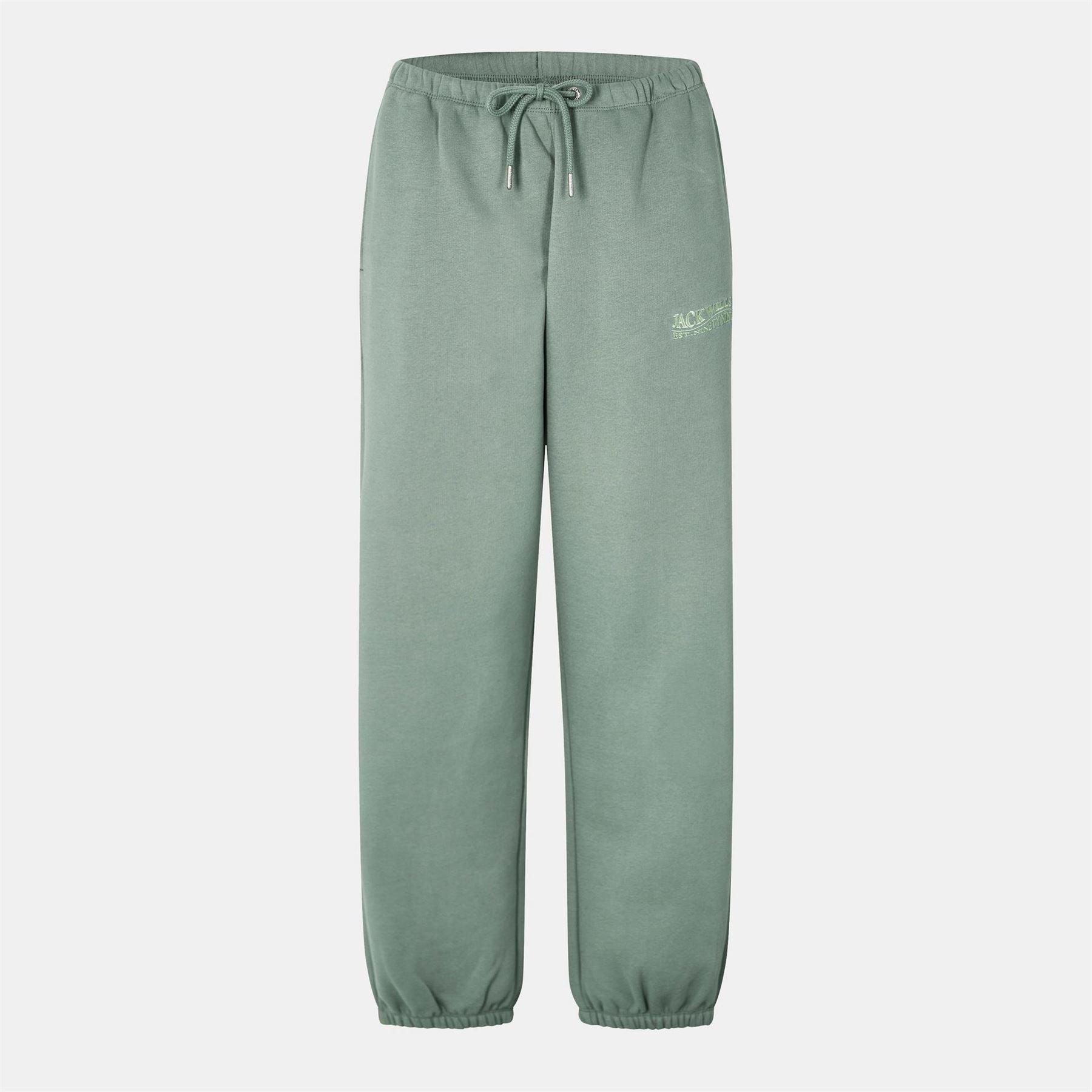 Jack Wills Loose Embellished Logo Closed Hem Fleece Joggers