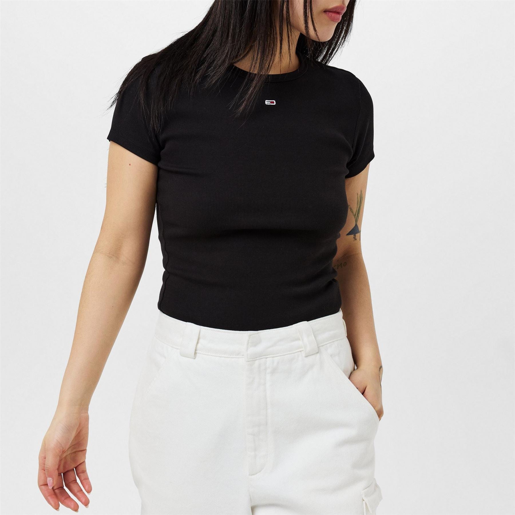 Tommy Jeans Slim Essential Rib Short Sleeve T-Shirt