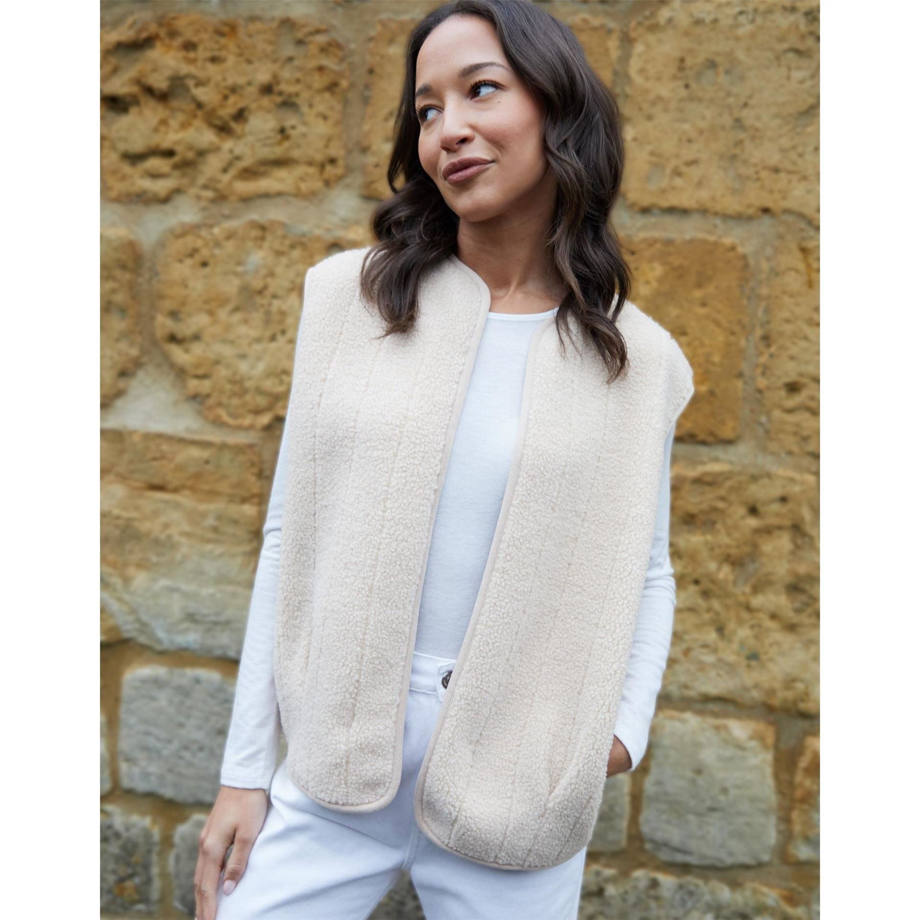 Threadbare Niya Solid Patterned Gilet