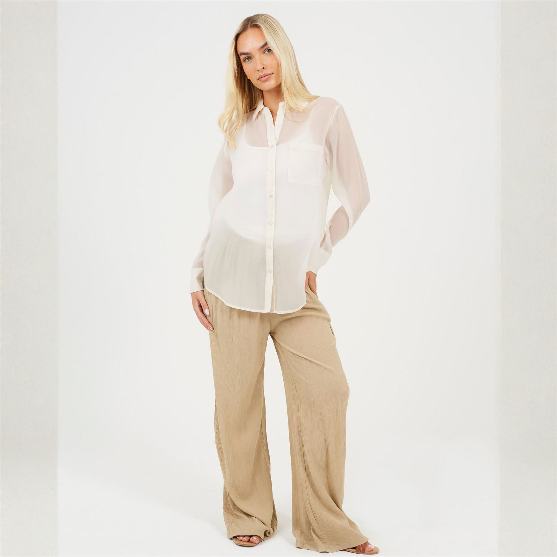 Brave Soul Collared Neck Long Sleeve Shirt with Chest Pocket