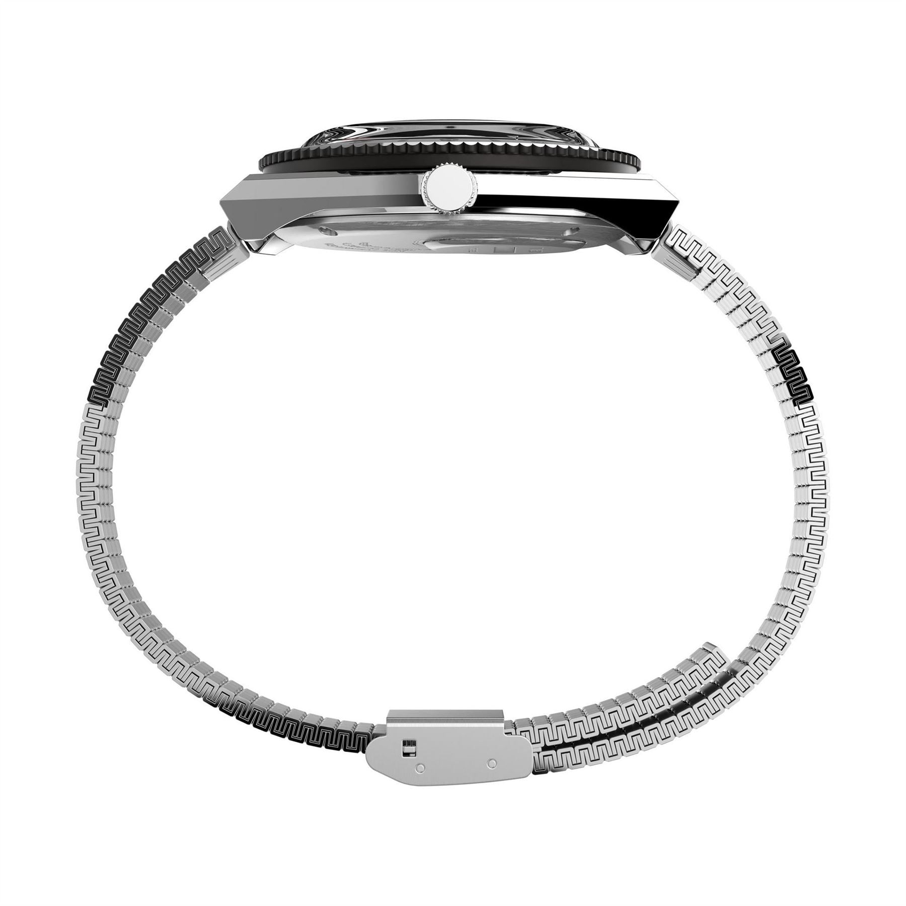 Timex Q Diver Steel Bracelet Analogue Dive Watch
