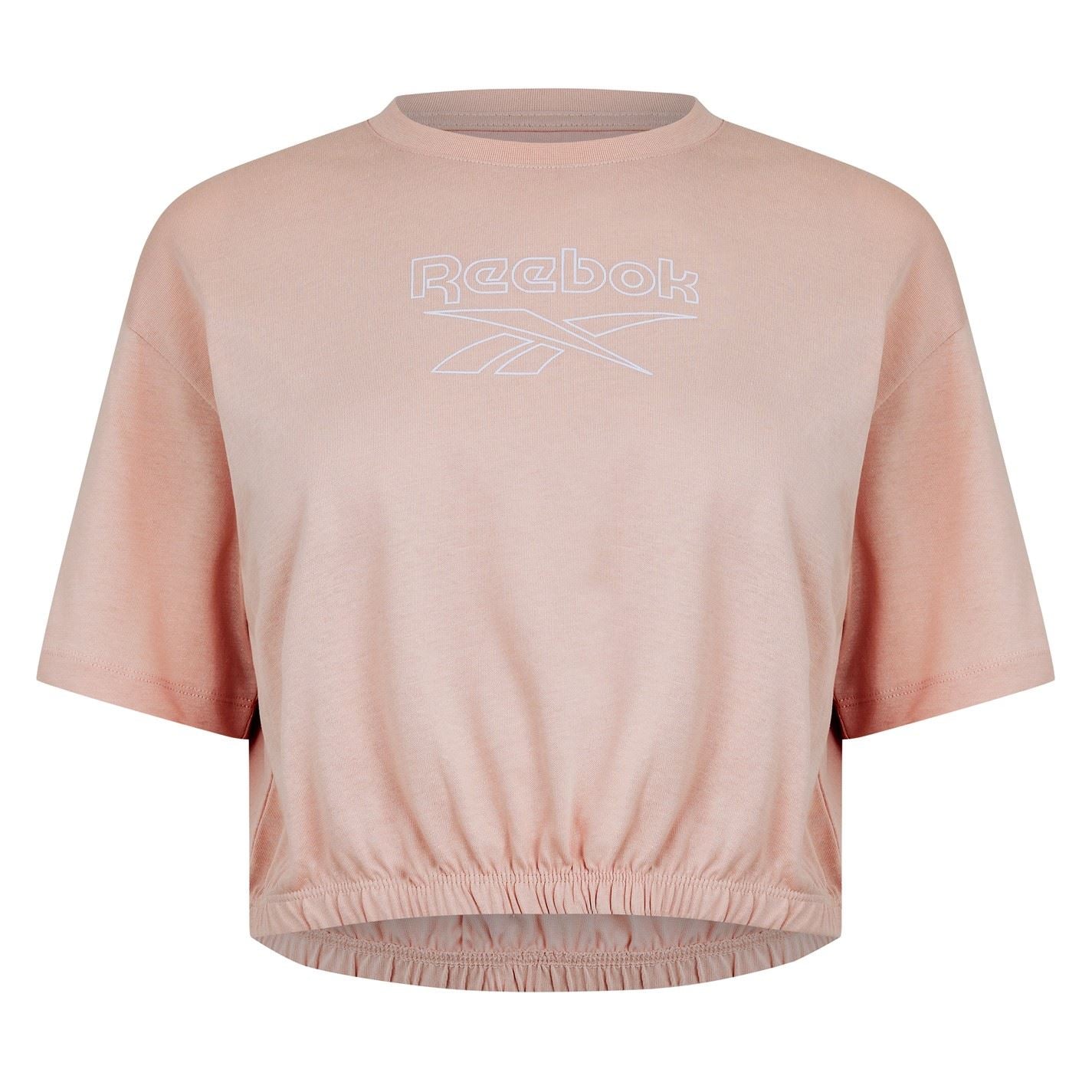 Reebok Cropped Regular Fit Crew Neck T-Shirt