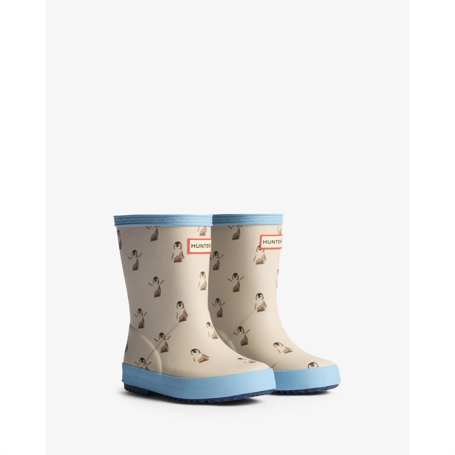 Hunter Penguin Cartoon Rain Boots with Lug Sole
