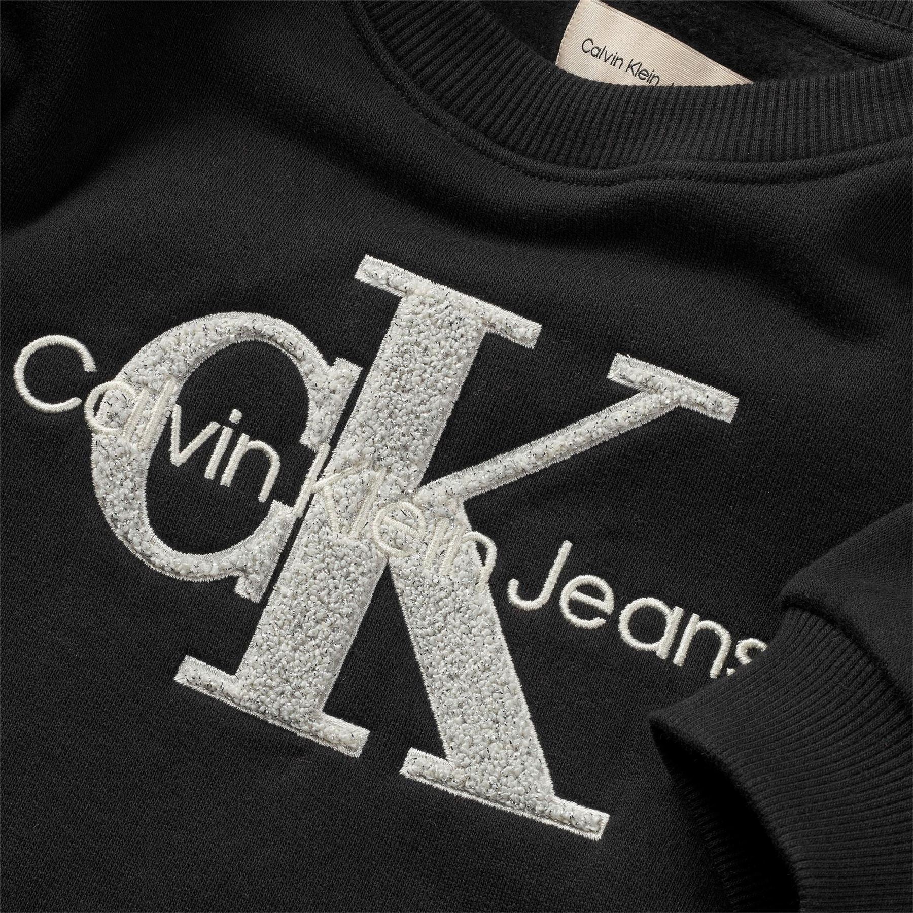 Calvin Klein Jeans Fleece Logo Crew Neck Sweatshirt Junior