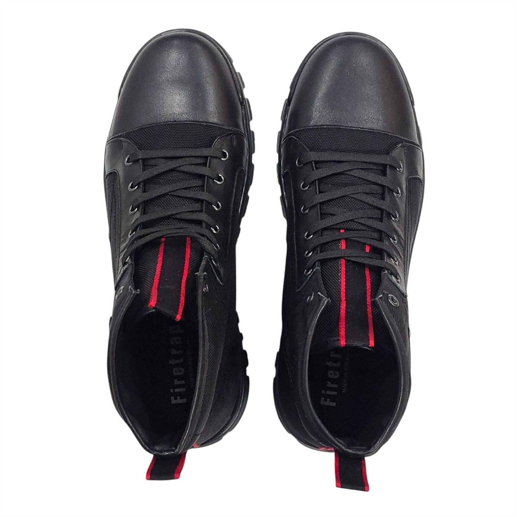 Firetrap Lucas Leather Ankle Lace Up Hiker Rugged Boots