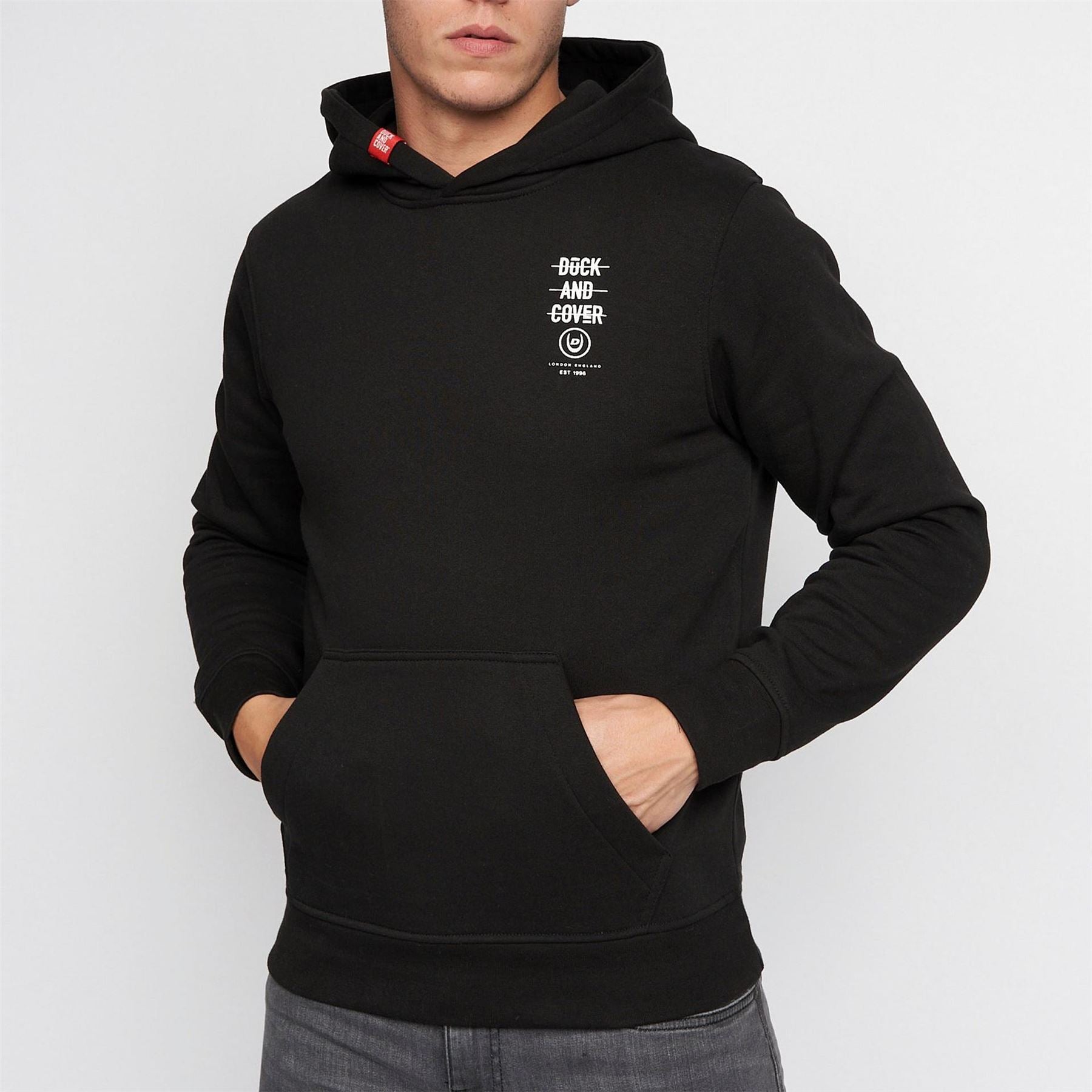 Duck and Cover Mens Graphic Hoodie