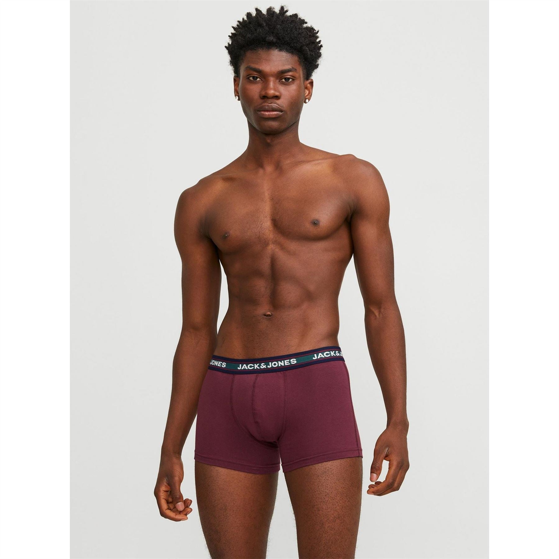 Jack and Jones Mens Solid 10 Pack Boxer Trunks