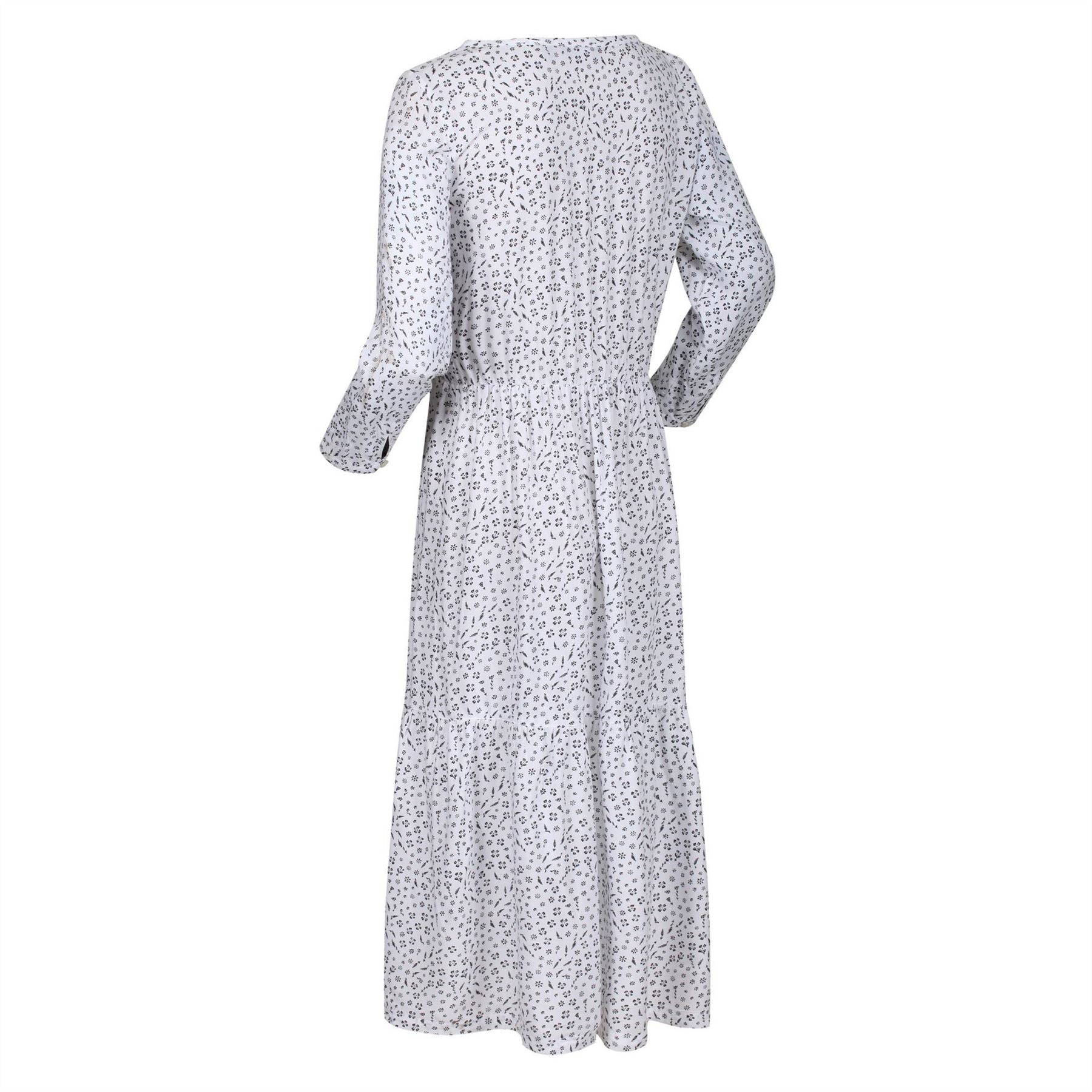 Regatta Briella Scoop Neck Three Quarter Sleeve Midi Tiered Dress