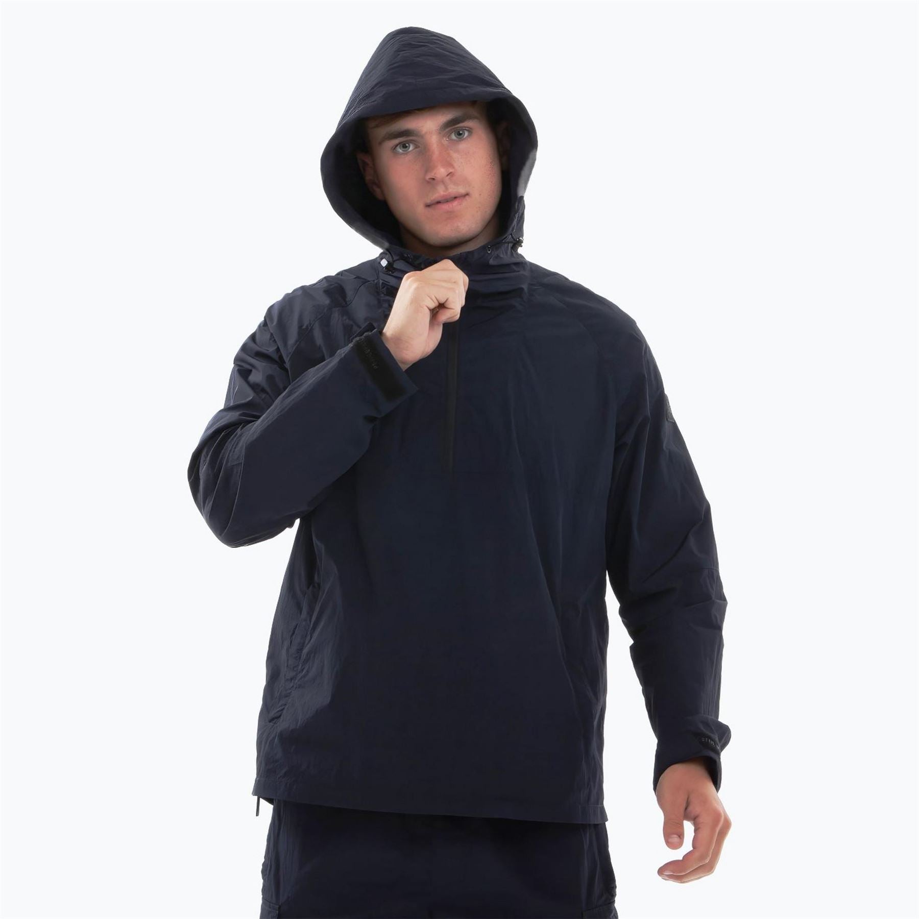 Peaceful Hooligan Supersonic Hooded Solid Patterned Rain Jacket