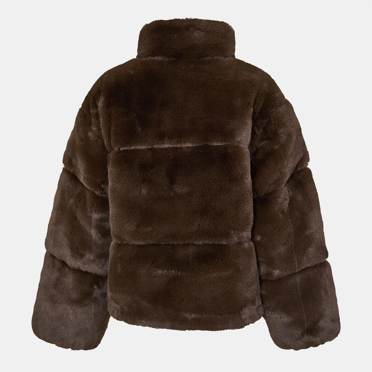 Jack Wills JW Fur Long Sleeve Short Puffer Jacket