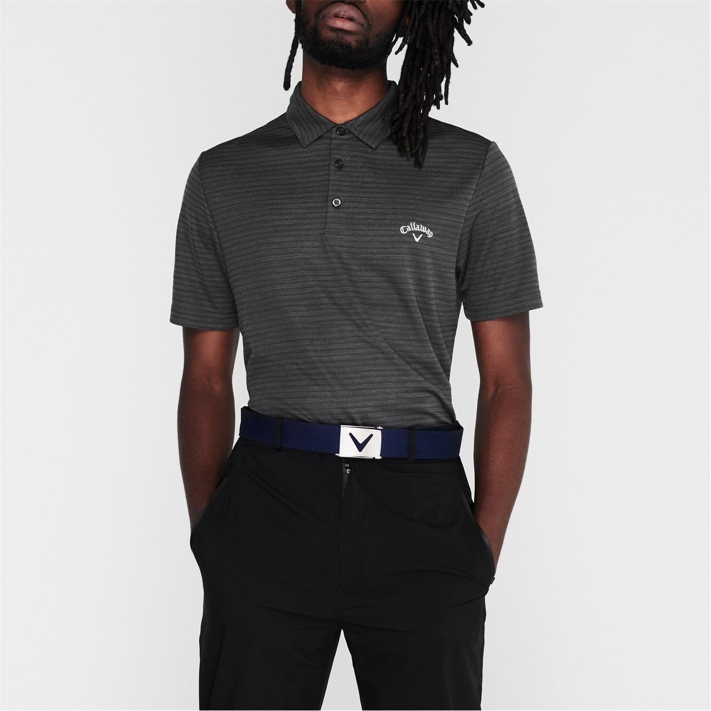 Callaway Mens Herringbone Golf Polo Shirt