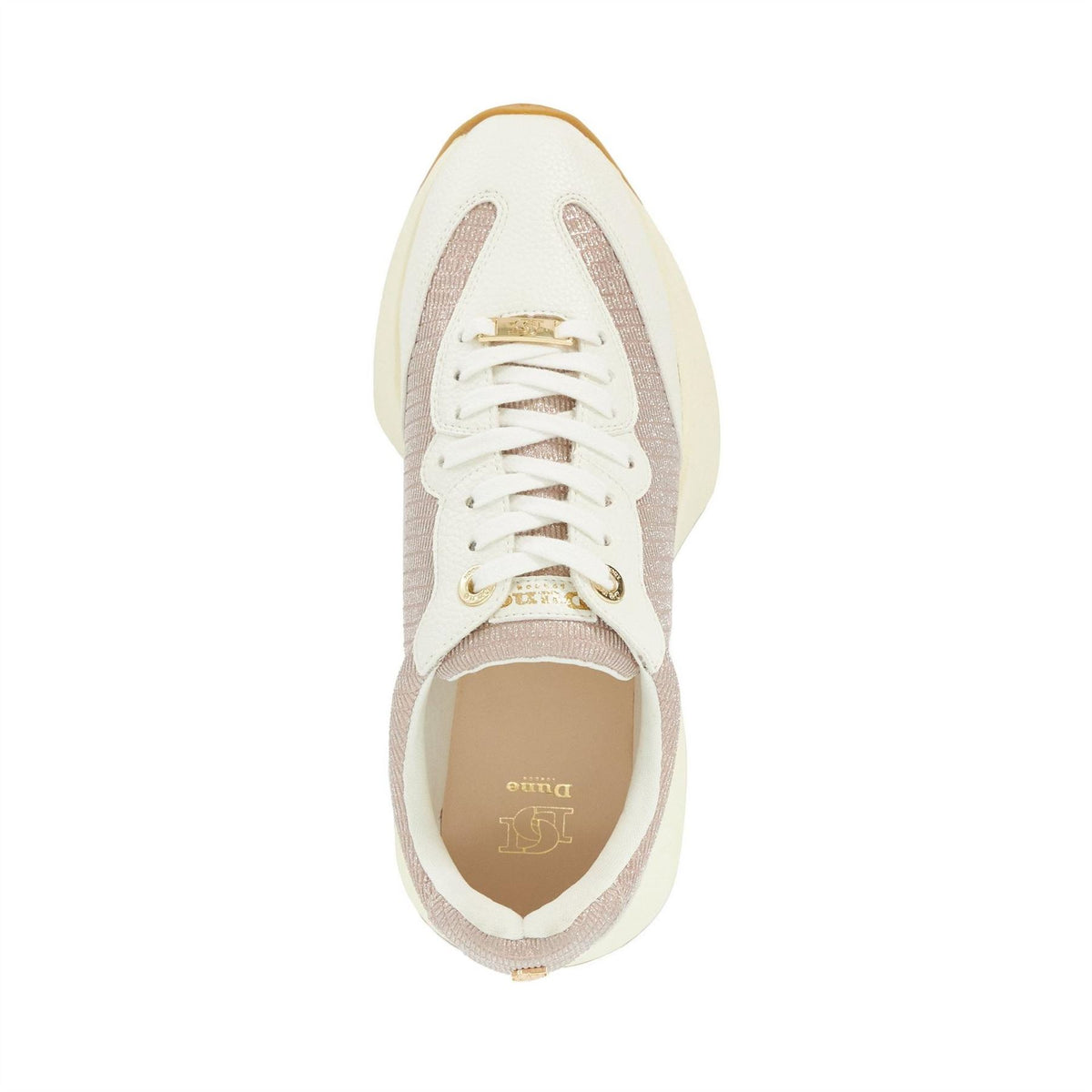 Dune London Embossed Textured Lace-Up Walking Shoes