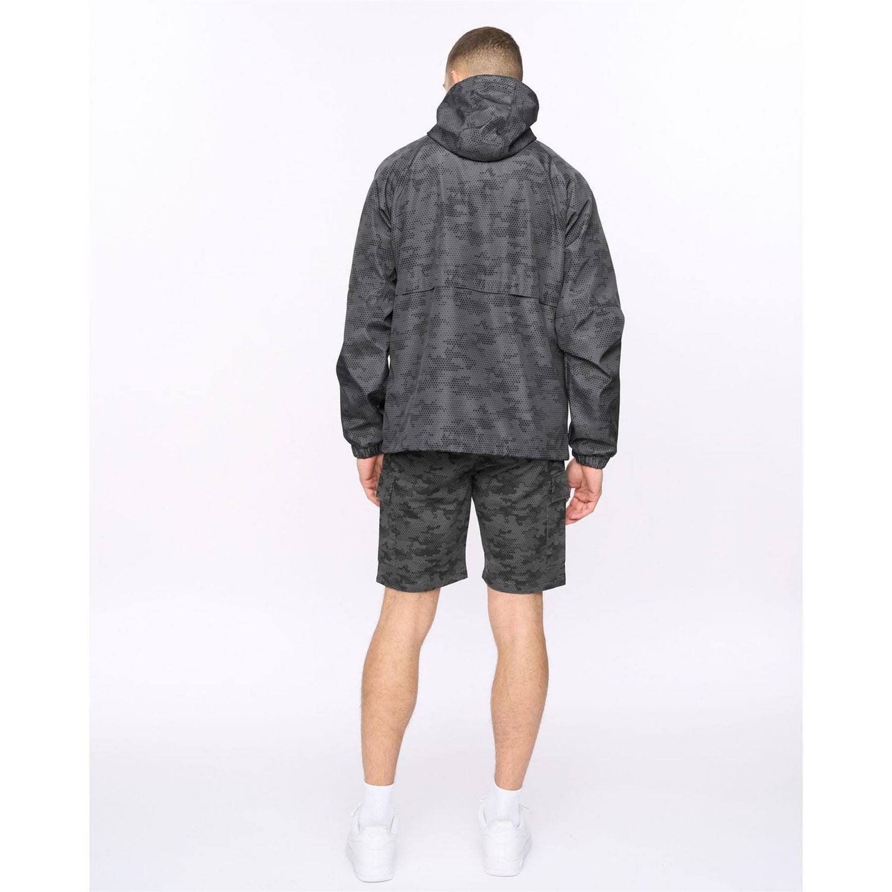 Crosshatch Allover Print Jacket