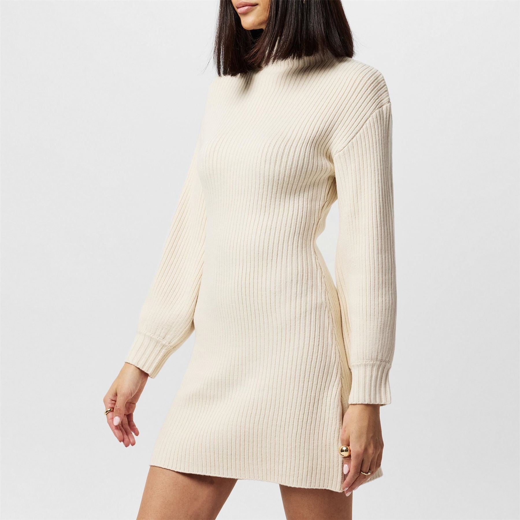 French Connection Myla High Neck Mini Sweater Dress
