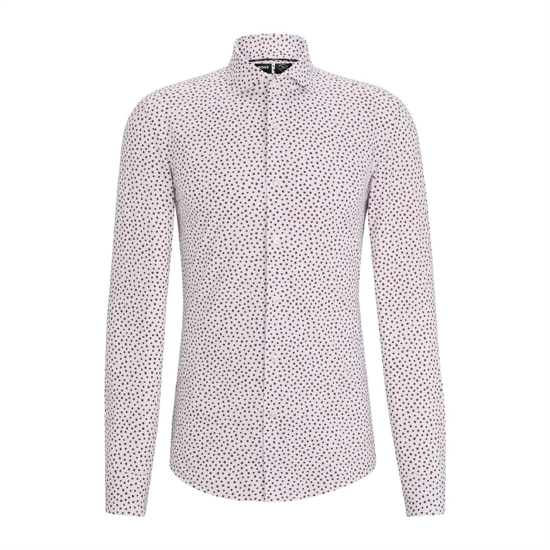 Boss Spread Collar Slim Fit Long Sleeve Oxford Shirt