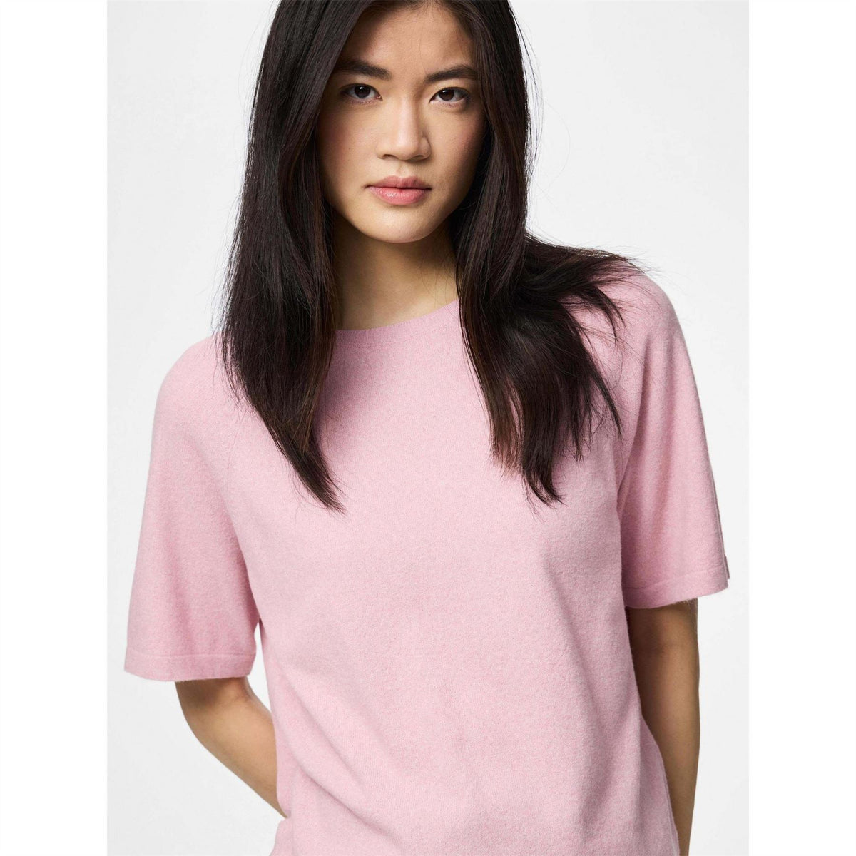 Pieces Crew Neck Raglan Short Sleeve Regular Fit Sweater