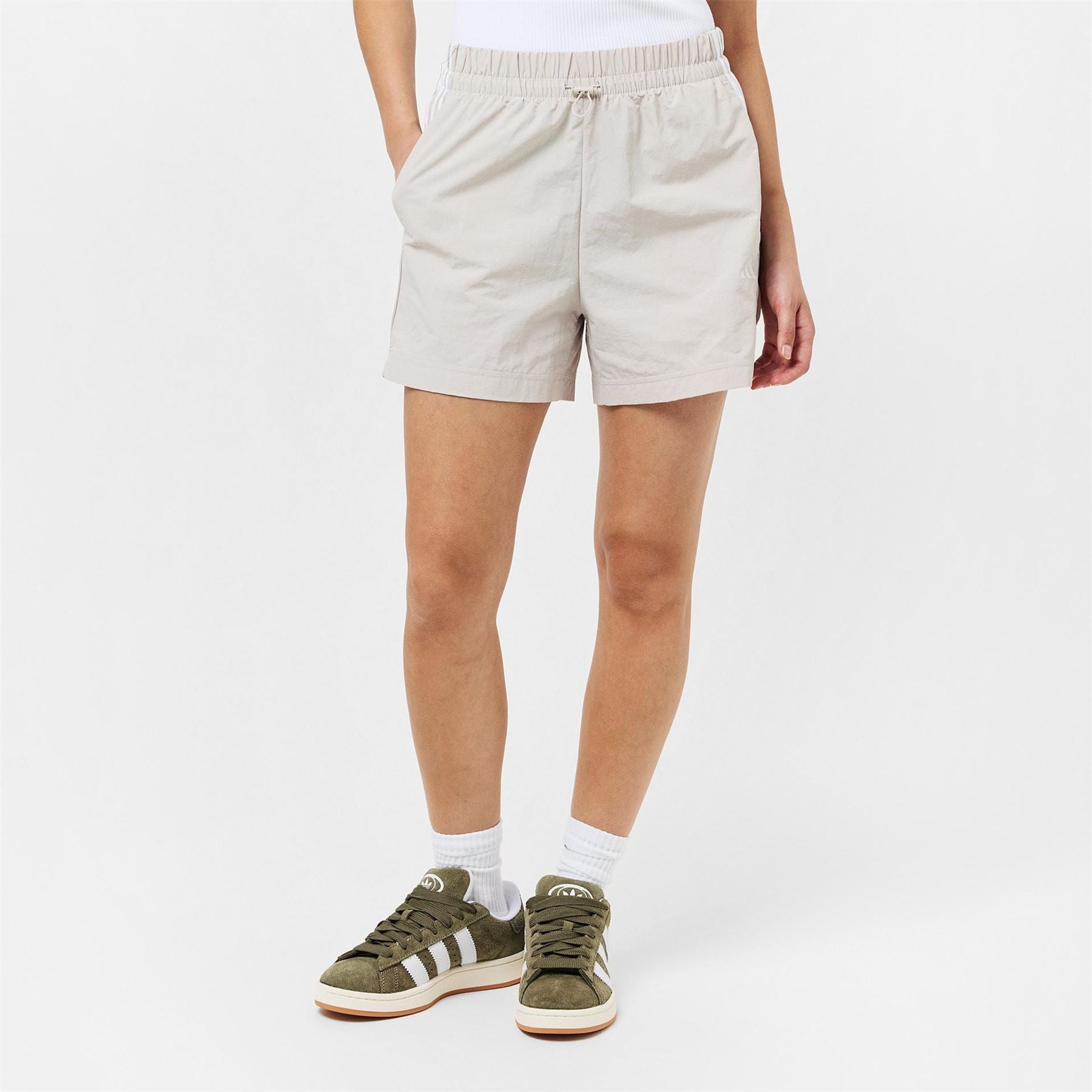 adidas Womens Essentials 3 Stripes Lifestyle Woven Shorts