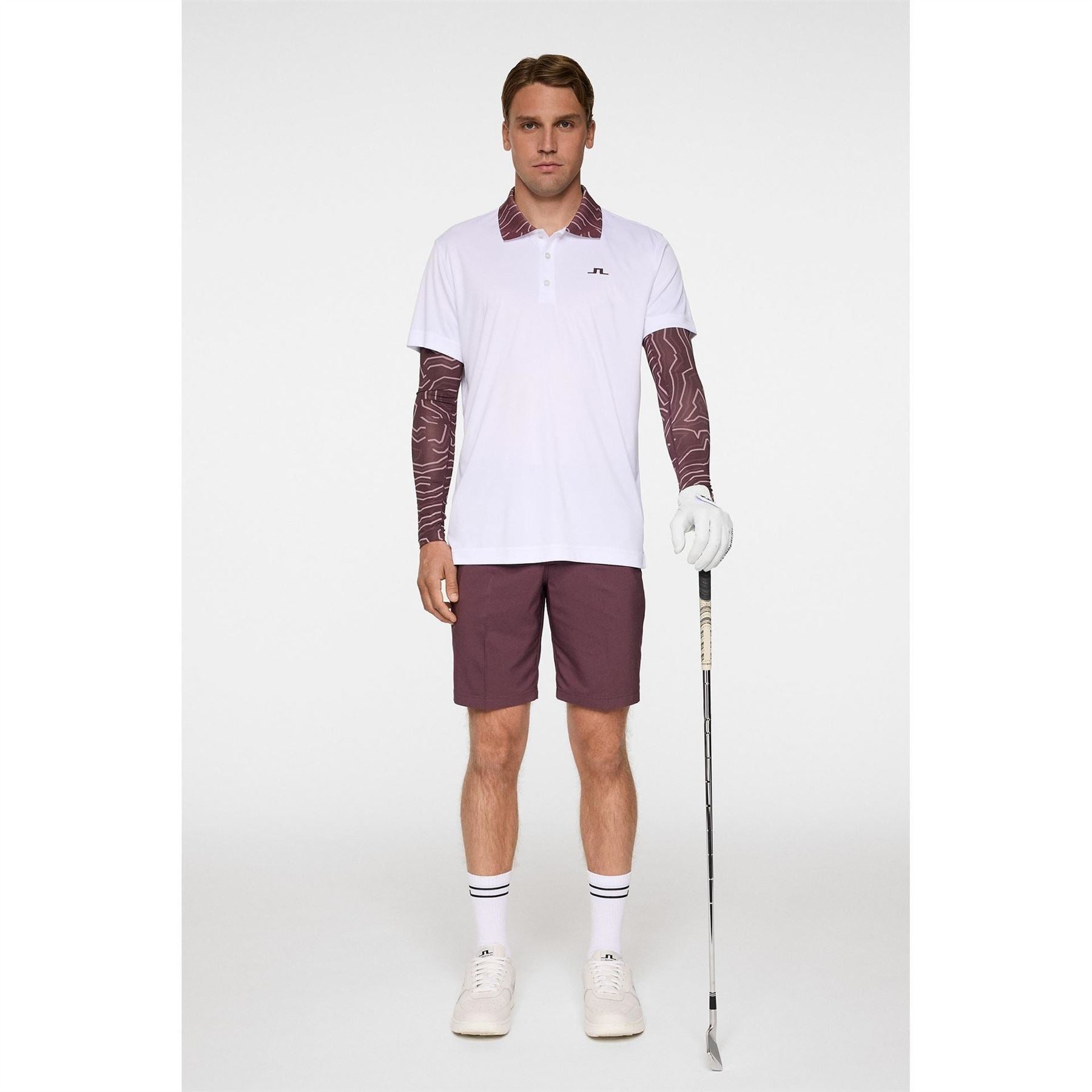 J Lindeberg Golf Collared Neck Short Sleeve Polo Shirt
