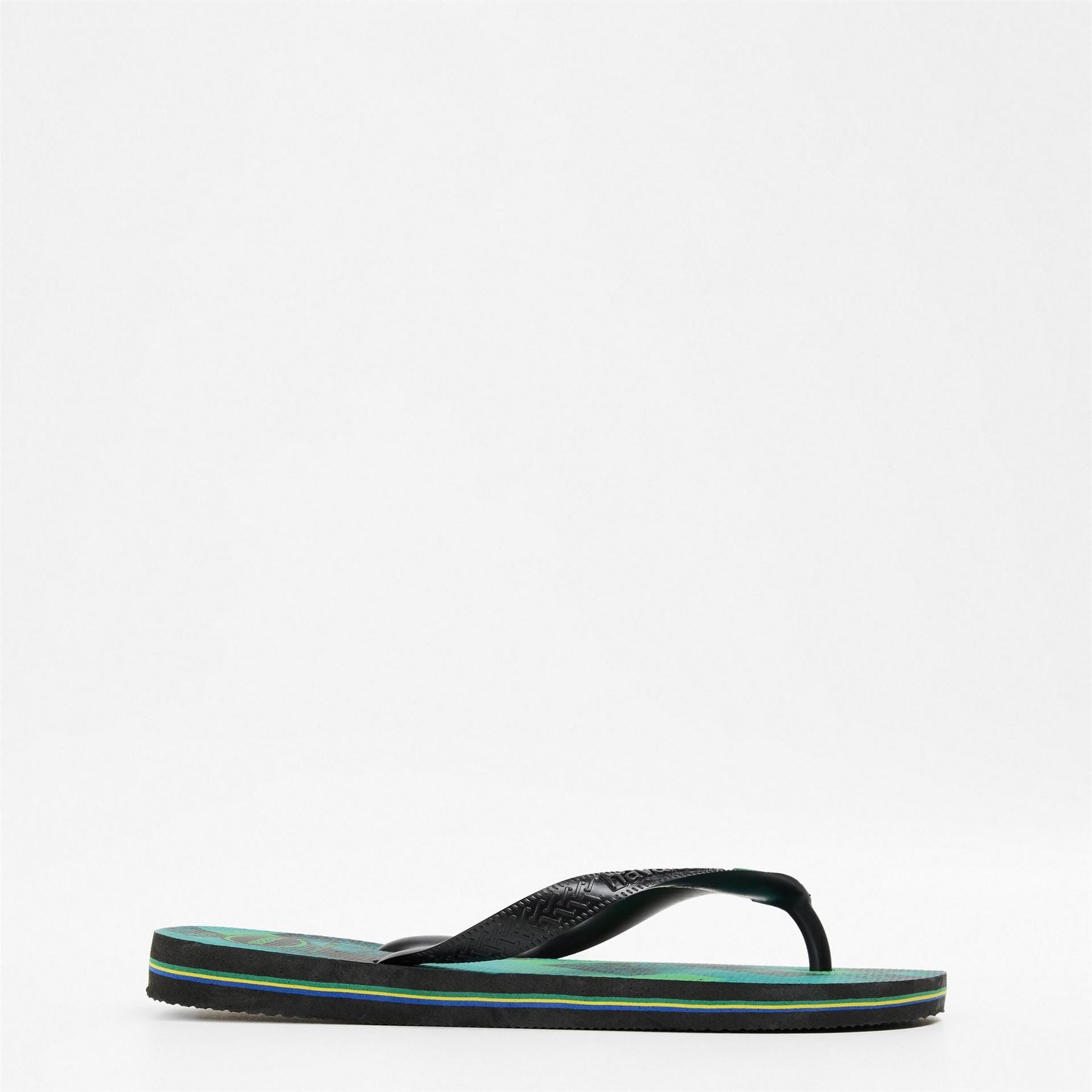 Havaianas Womens Hav. Brasil Fresh Black Black Leaf Flip Flops
