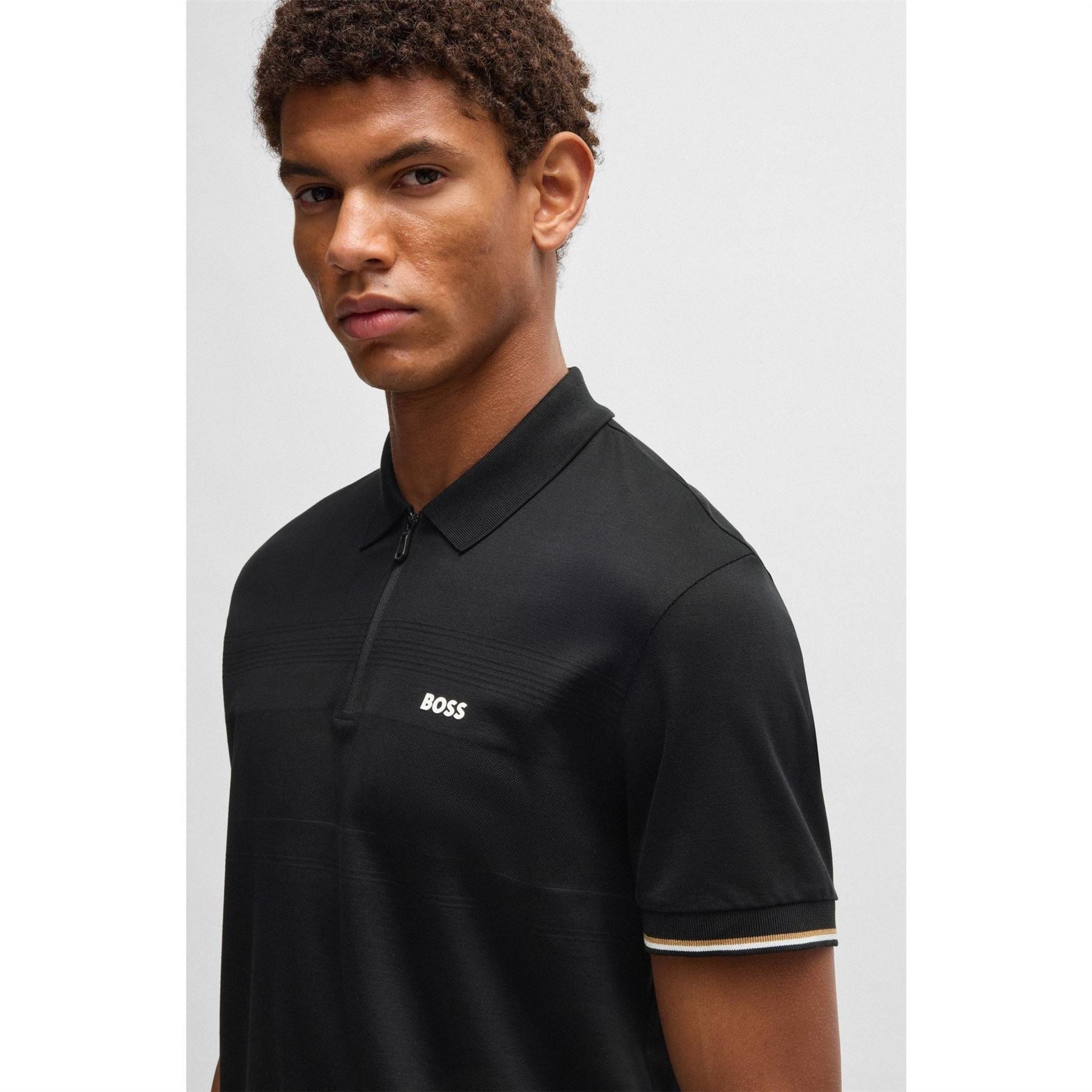 Boss Philix Pima Green Cotton Short Sleeve Polo Shirt