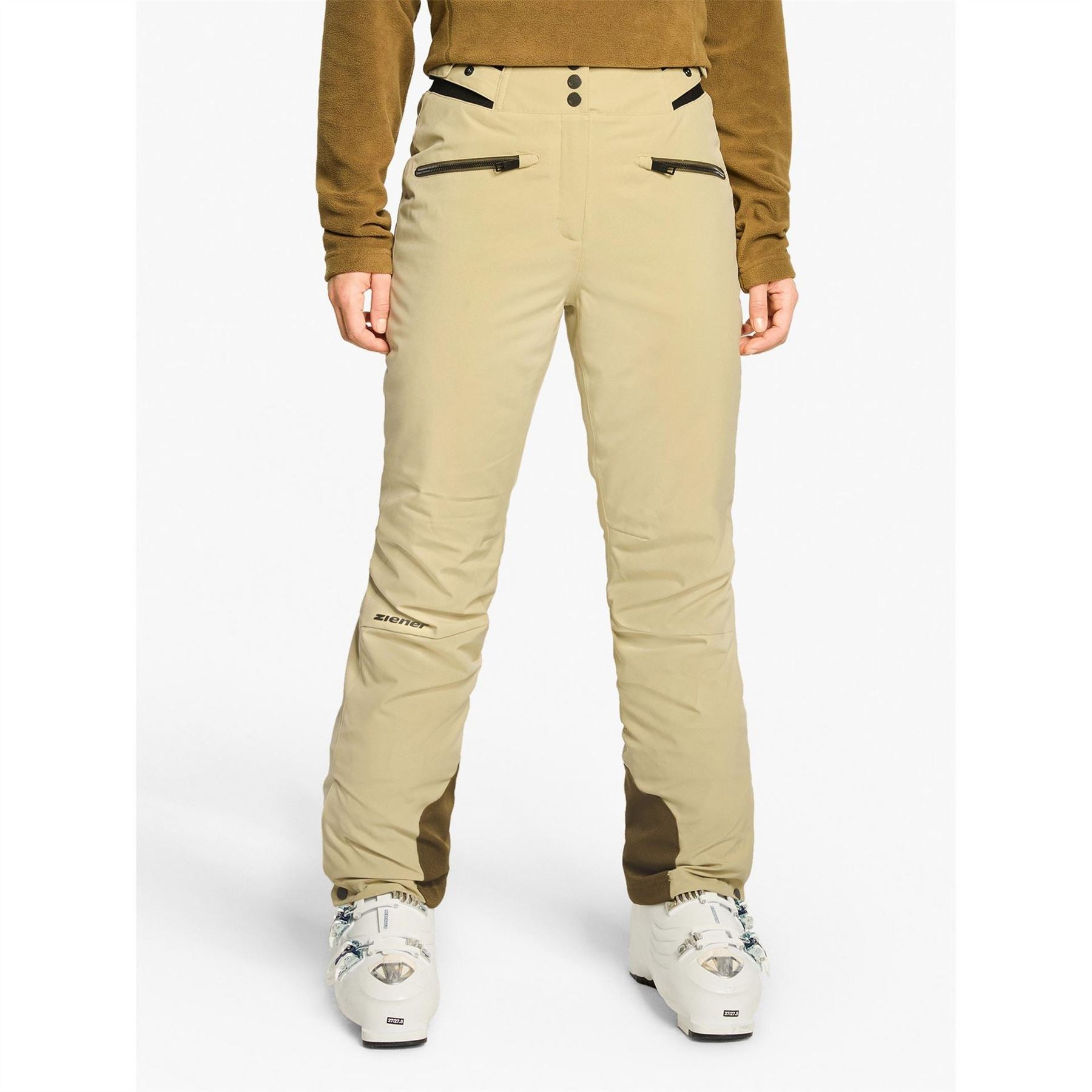 Ziener Tilla Solid Patterned Ski Salopette Pants