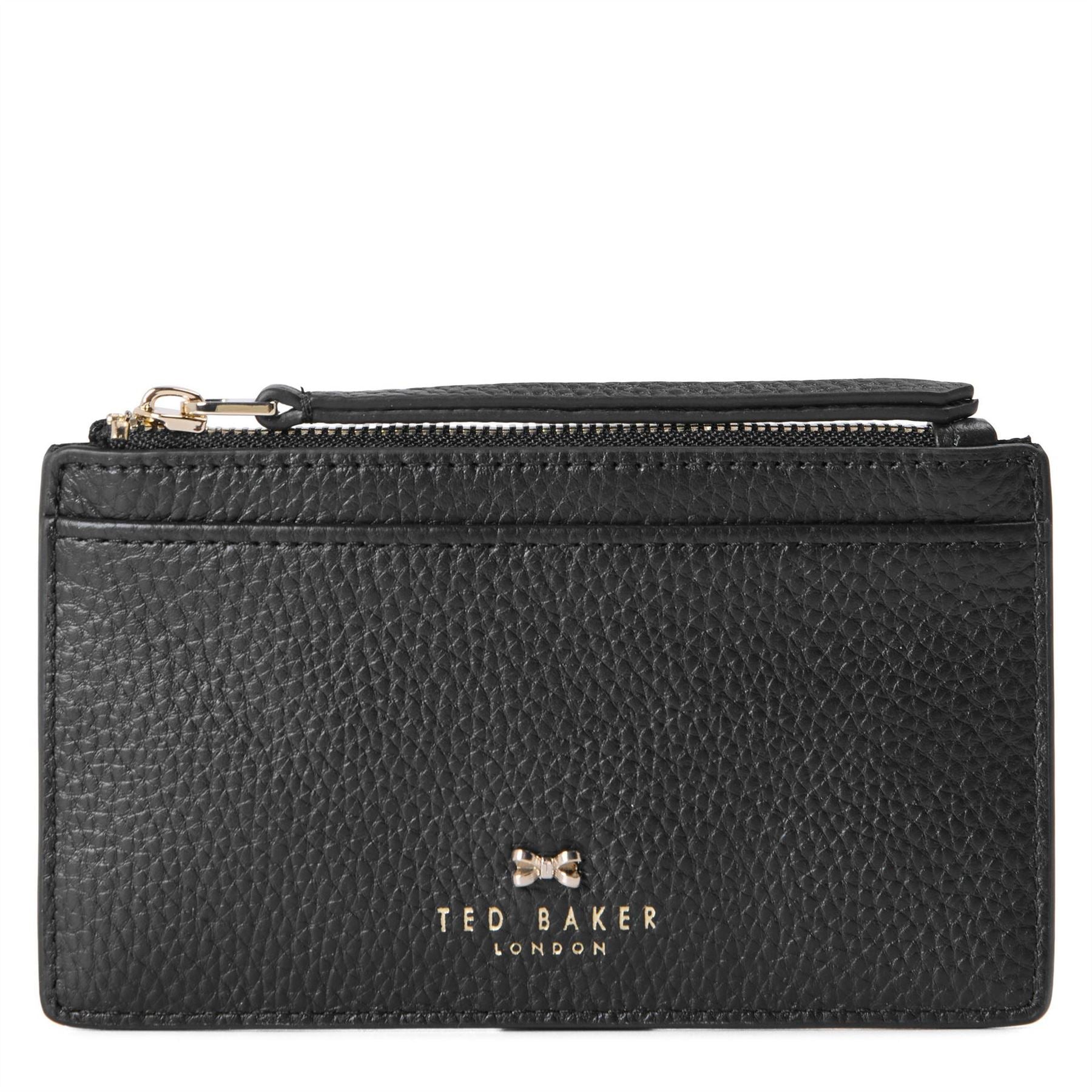 Ted Baker Bow Card Holder with Gold-Tone Hardware