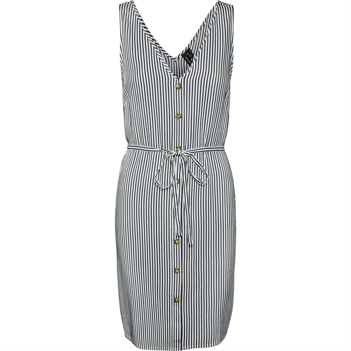 Vero Moda Stripped V-Neck Mini A-Line Dress