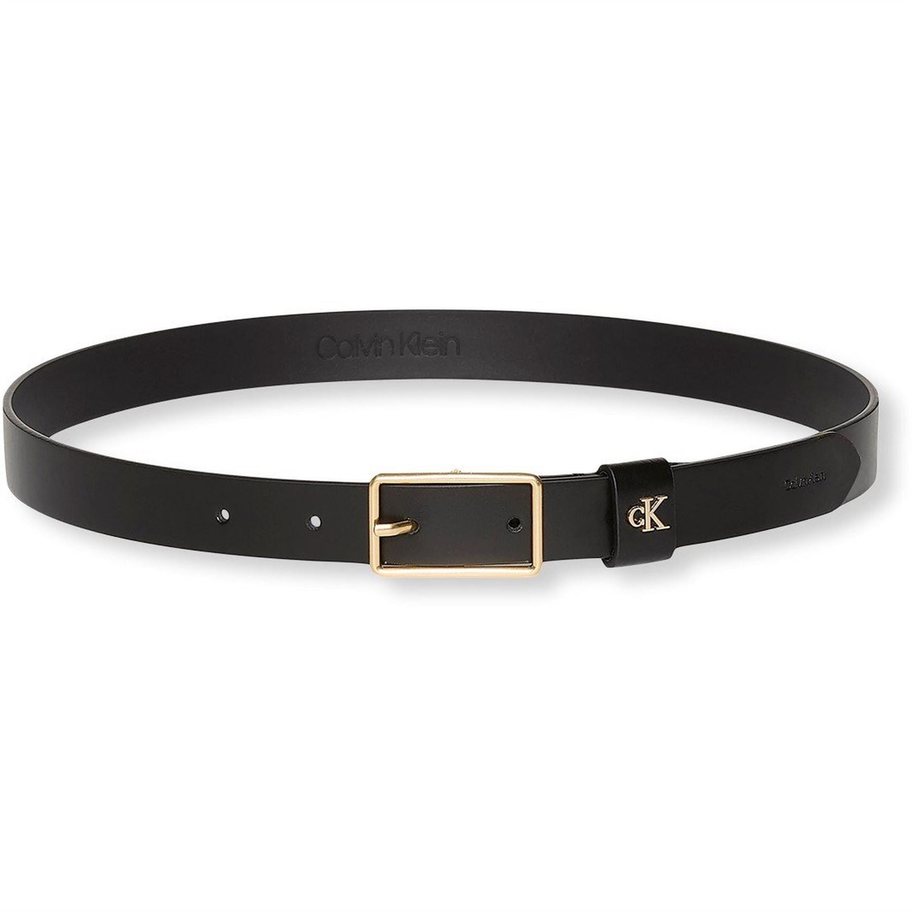 Calvin Klein Square Buckle Faux Leather Belt